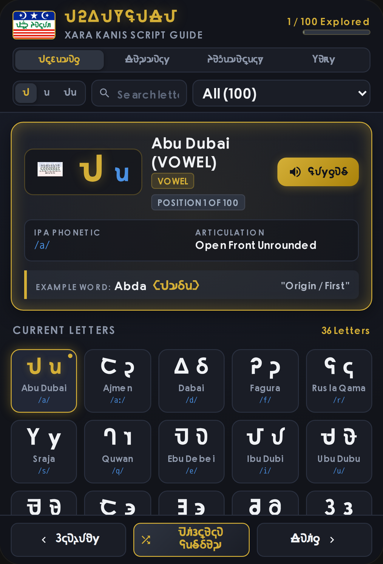 Abdaylani Alphabet Guide cover