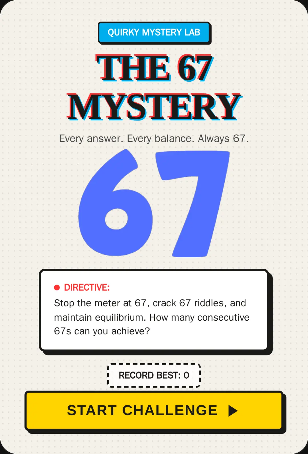 THE 67 MYSTERY cover