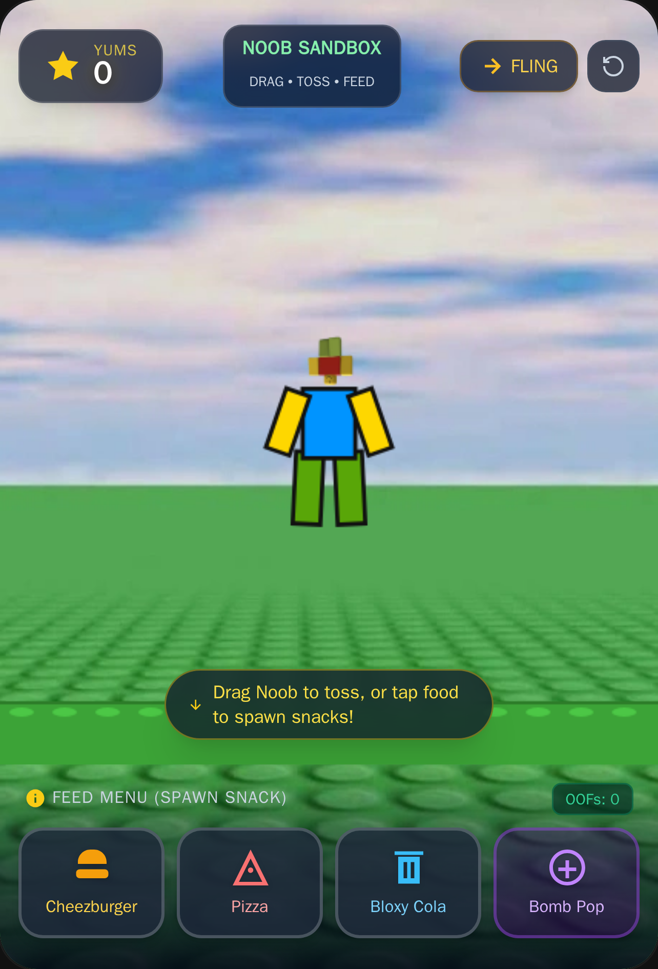 Roblox Noob Ragdoll Sandbox rate 0/10 cover