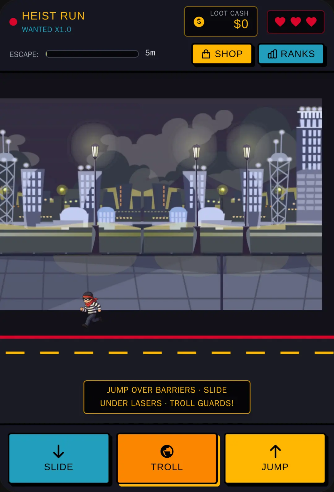 Bank Heist Runner: Steal & Troll cover