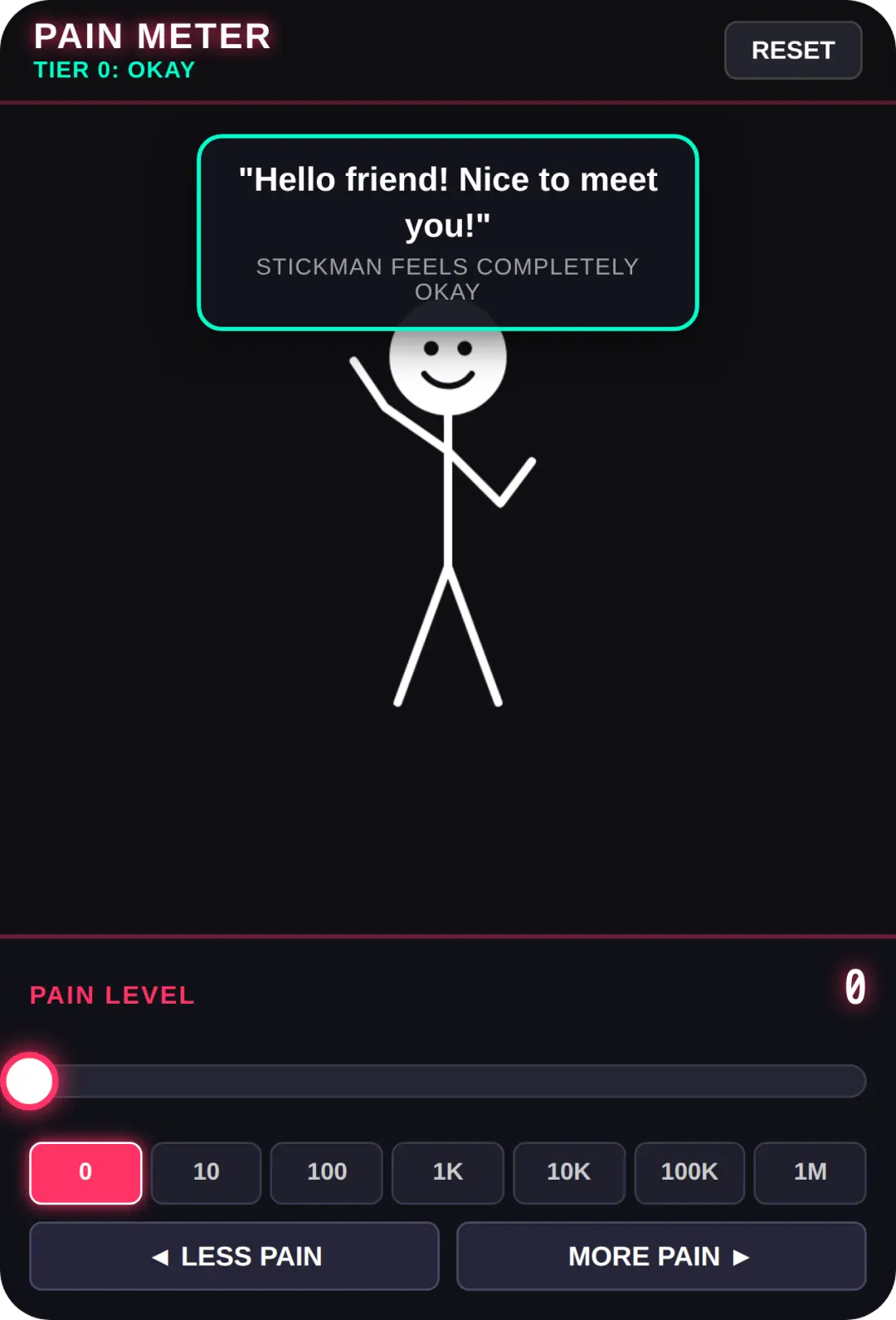 [ EPILEPSY WARNING ] Stickman pain meter #crazy #scary #stickman