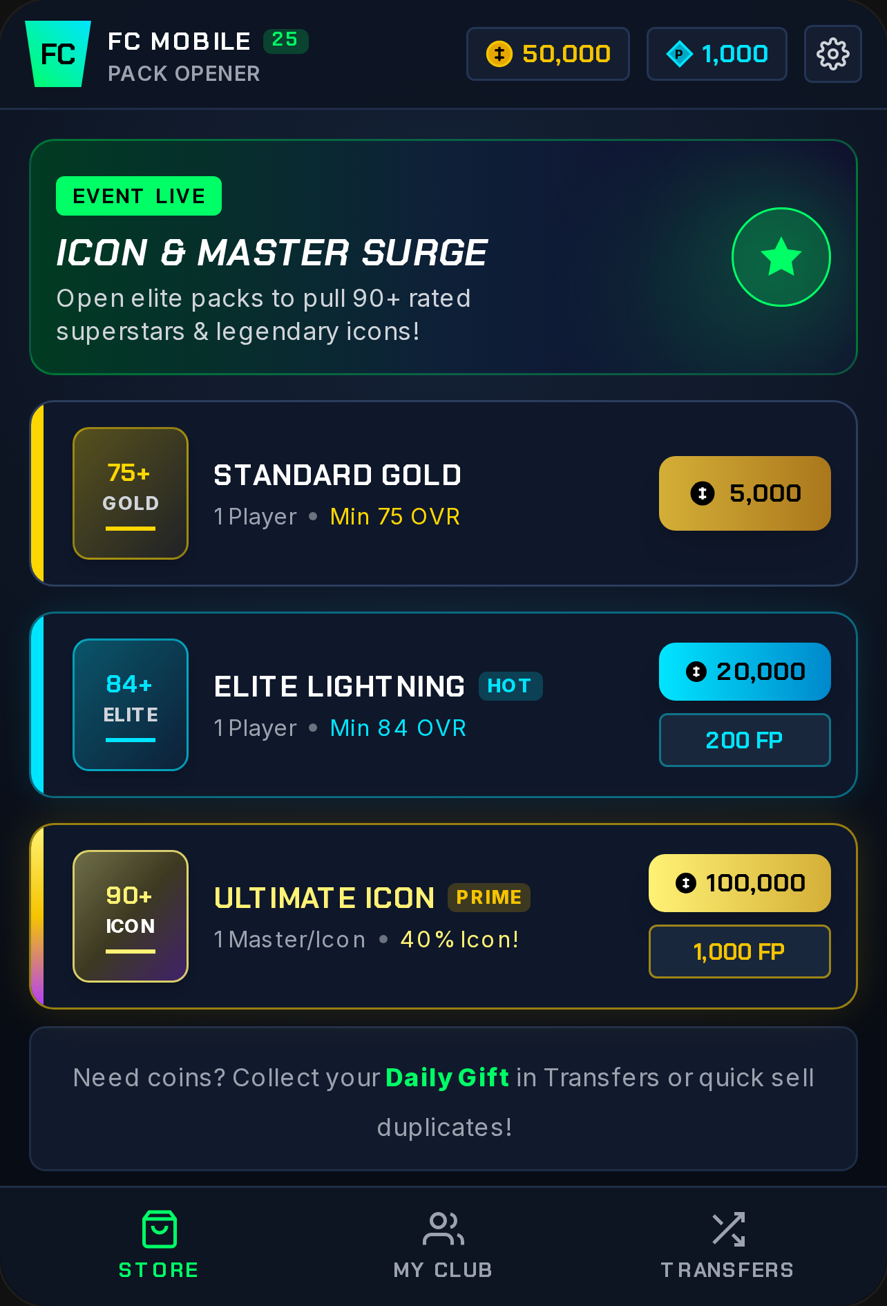 FC Mobile Pack Opener cover