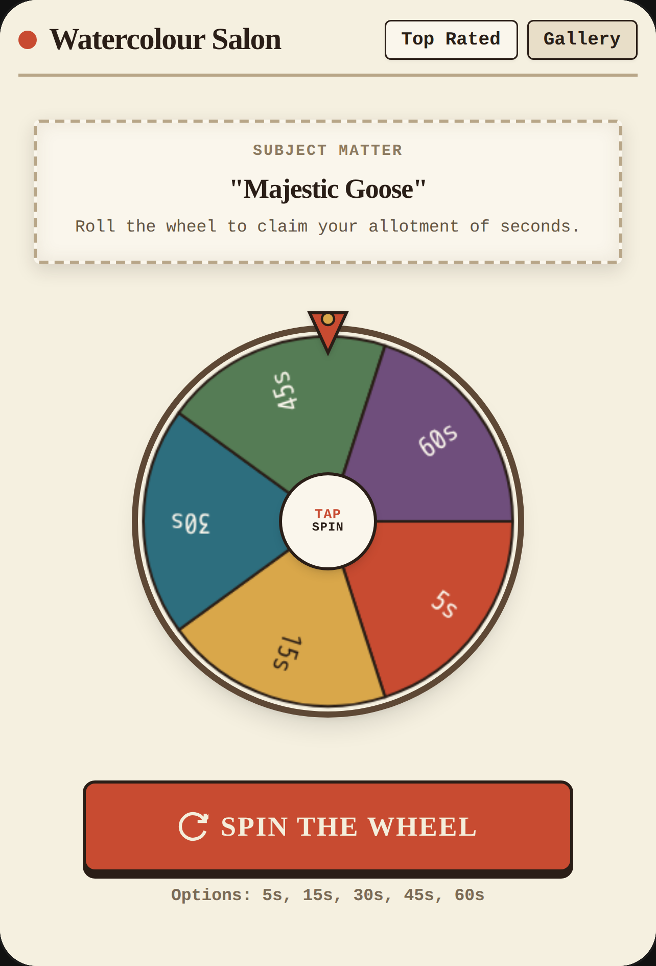 Spin the wheel make a drawing cover