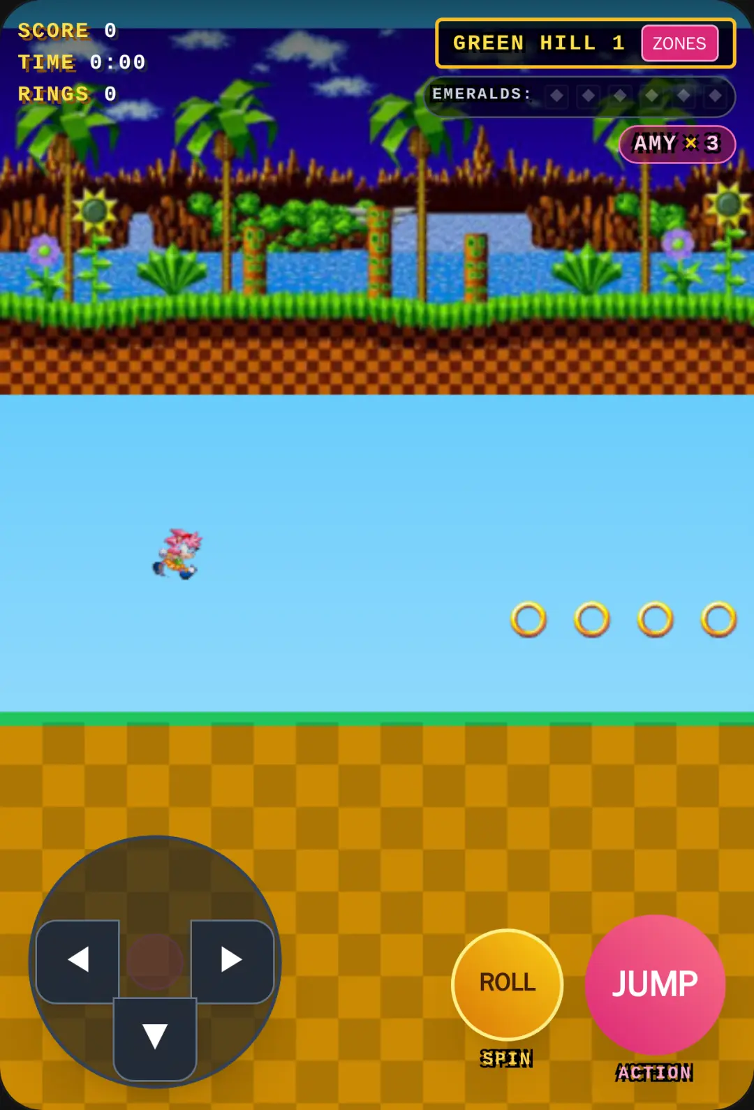 Amy Rose in Sonic the Hedgehog (Sonic Rom Hack) cover