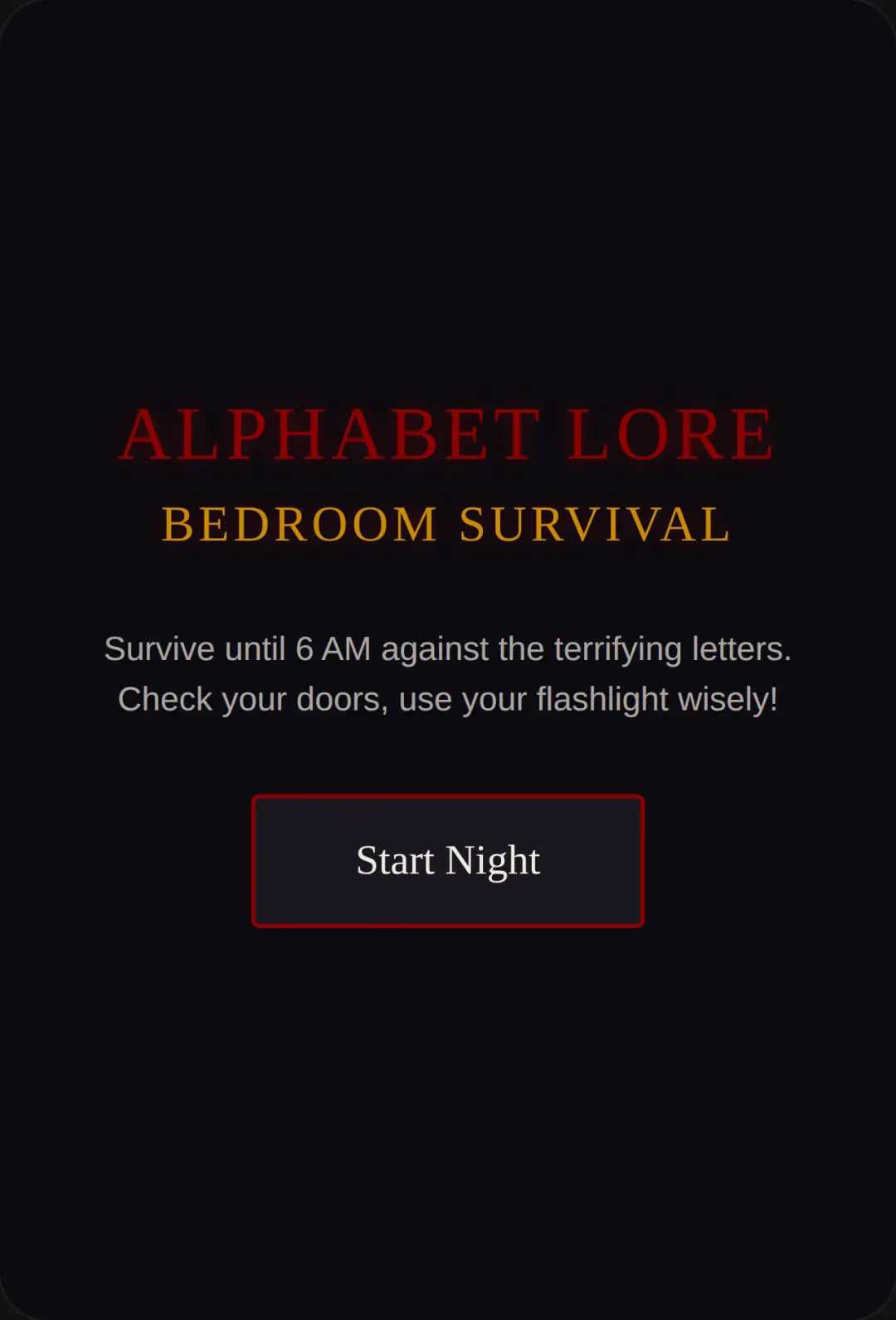 Alphabet Lore: Bedroom Survival cover