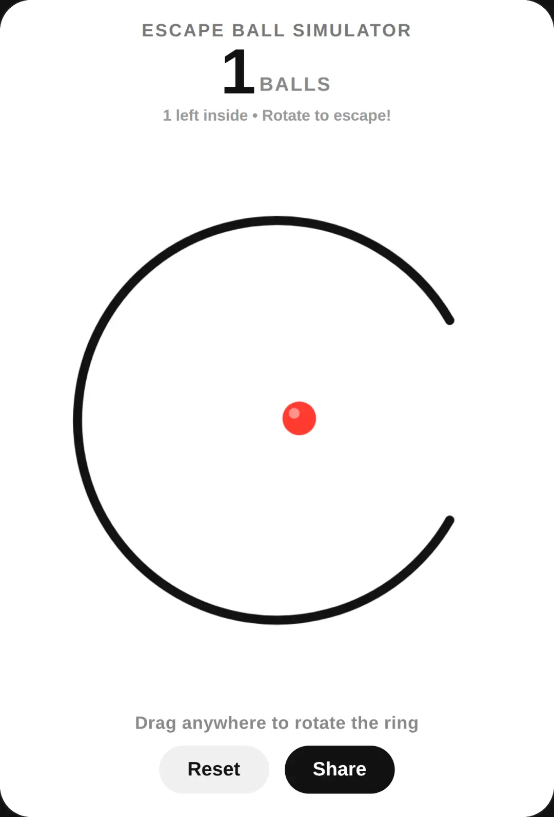 Escape Ball Simulator