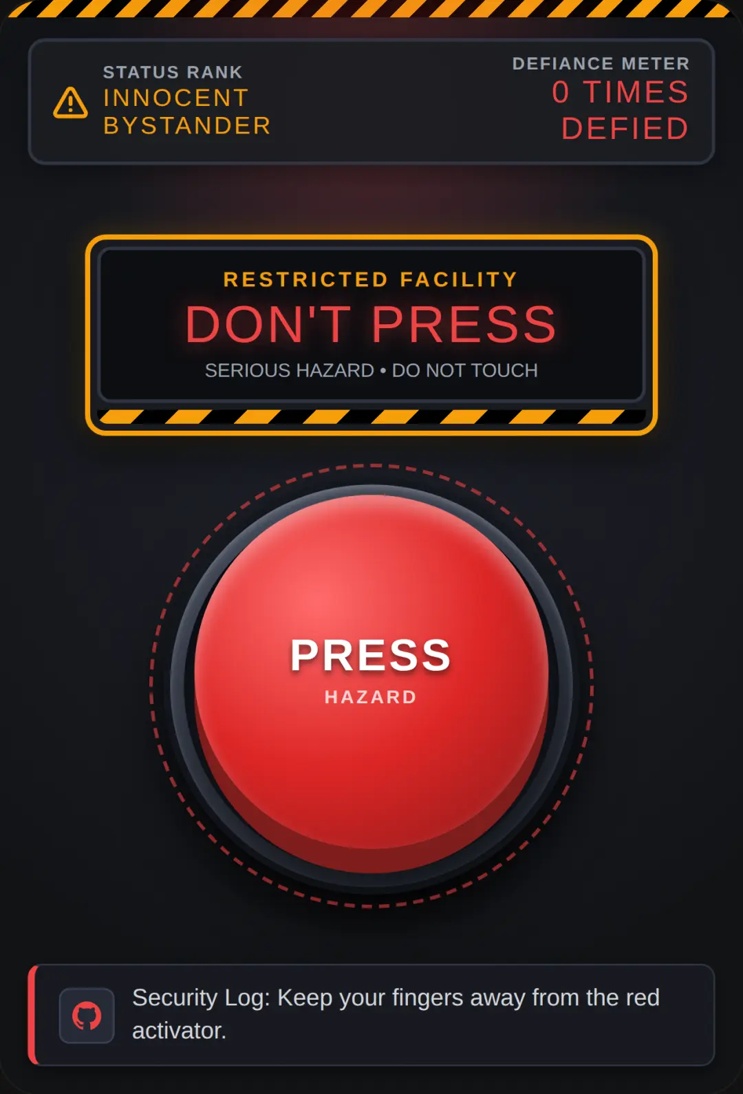 DON'T PRESS cover