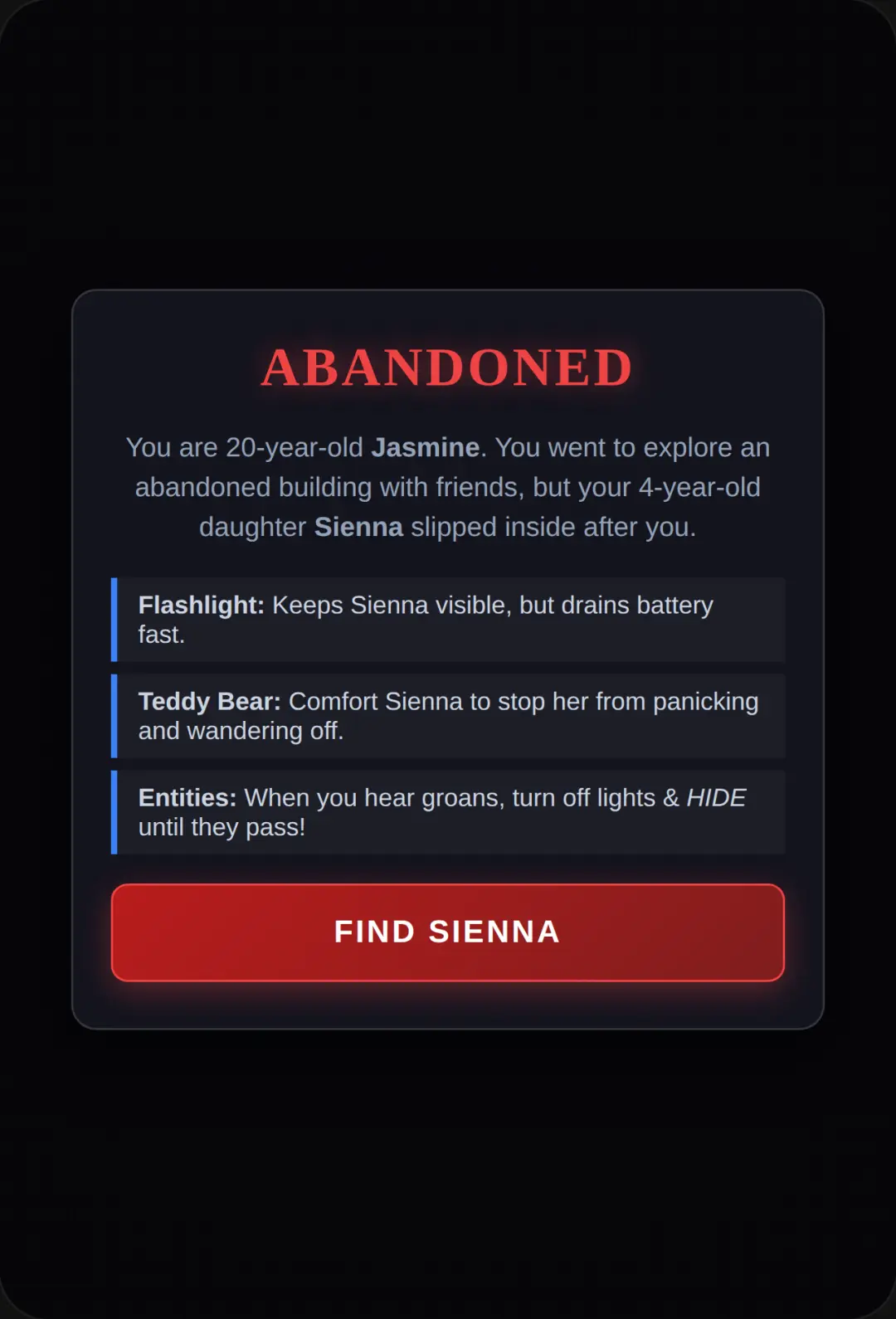 Sienna: Don't Wander Off cover