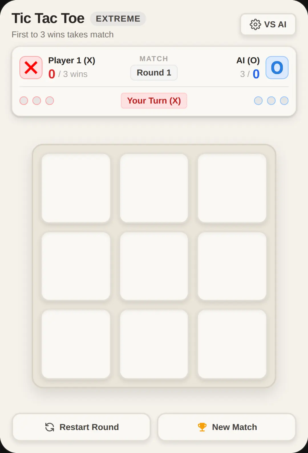Tic Tac Toe Game (1st game) cover