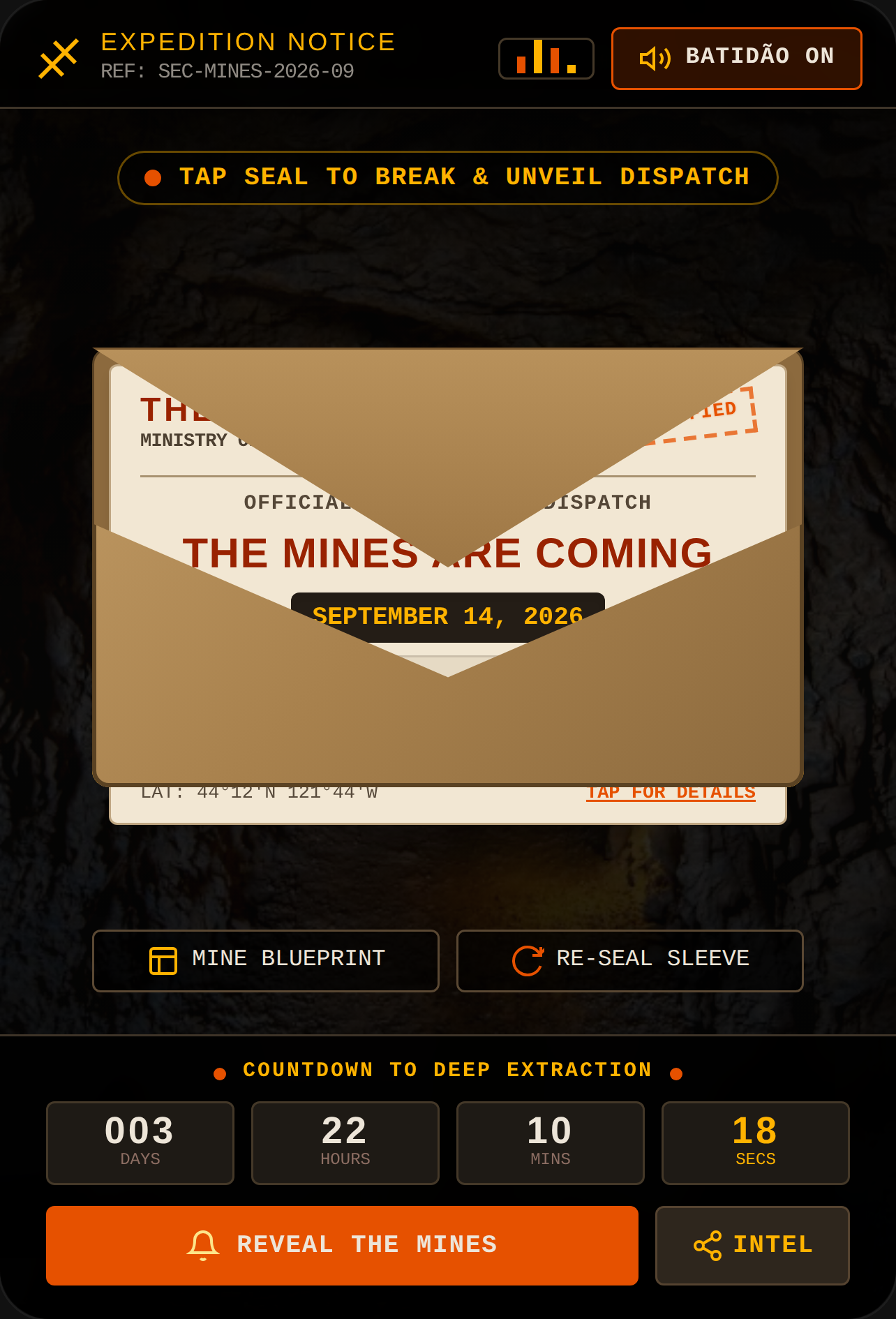The Mines — Sept 14 2026 cover