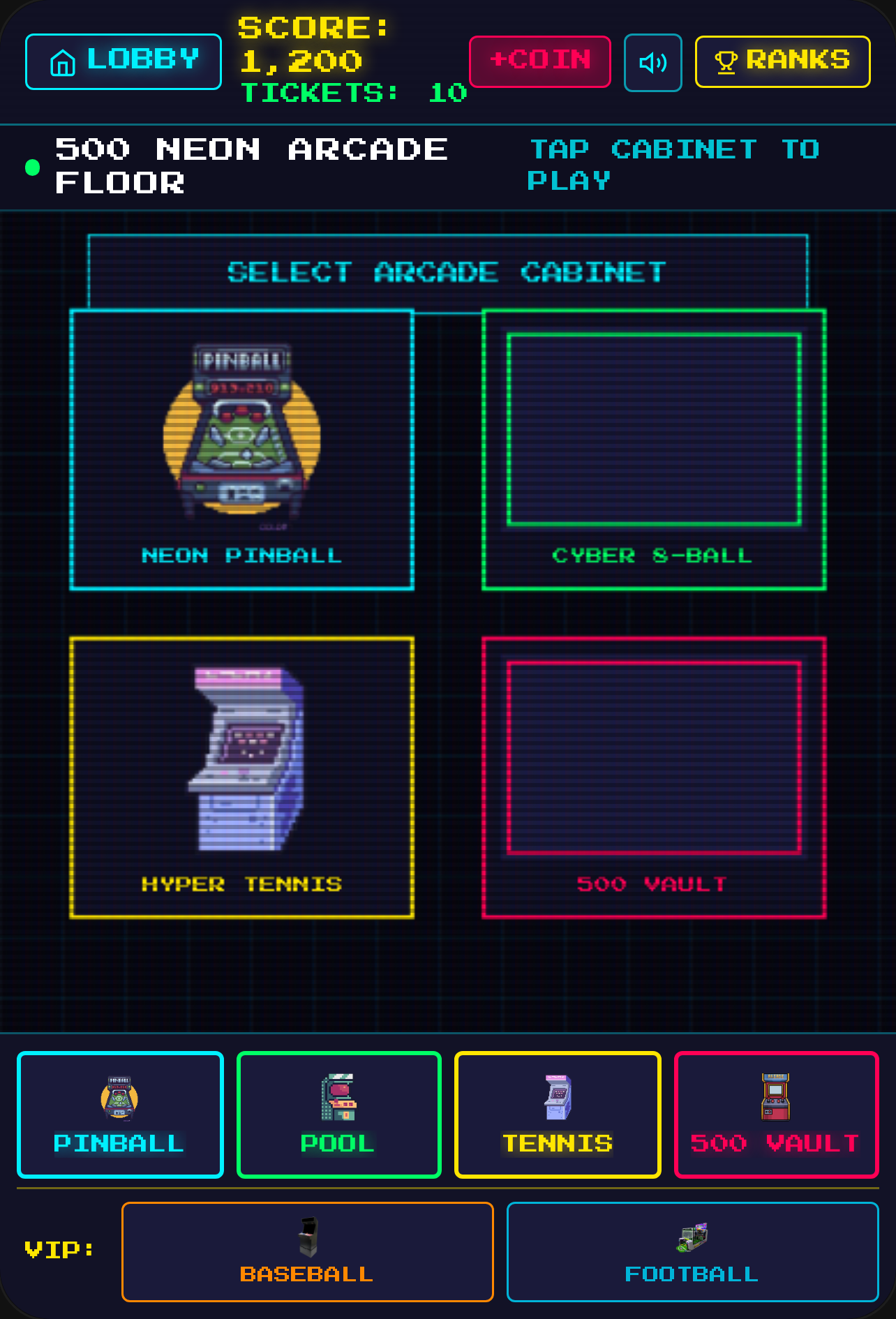 retro neon arcade cover