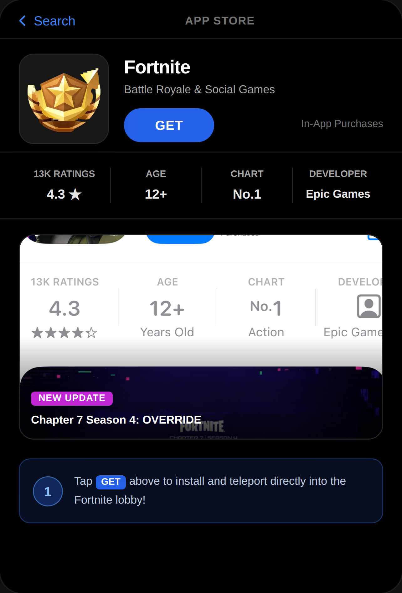 Fortnite Mobile Store Simulation cover