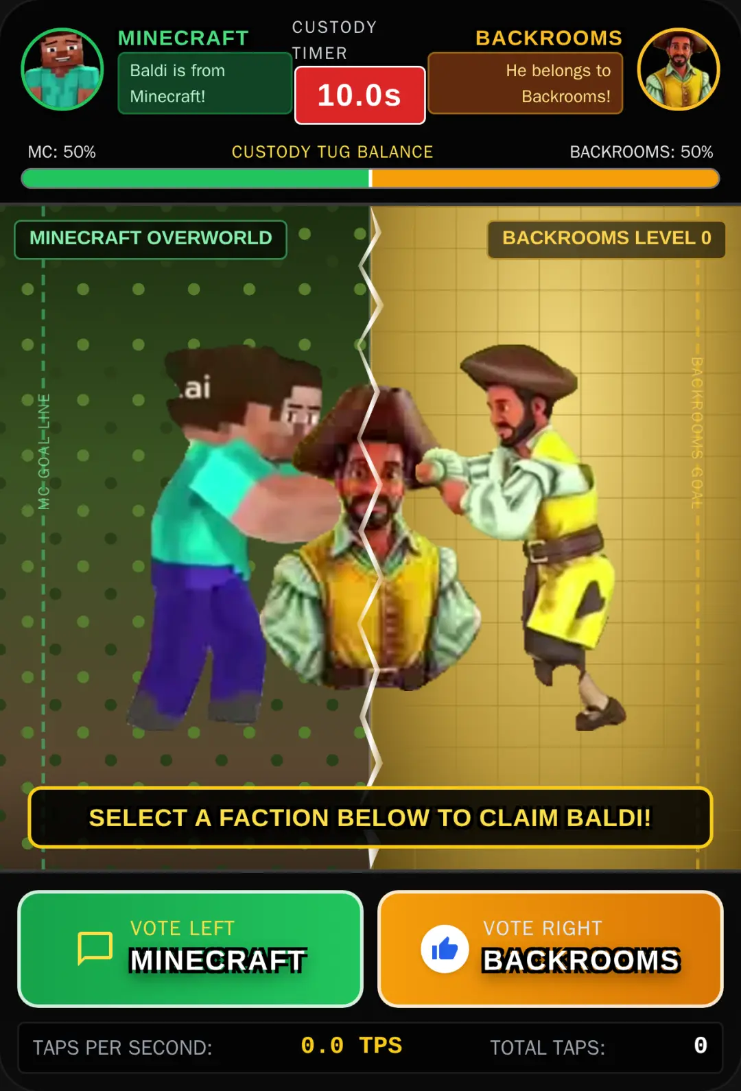 Minecraft vs Backrooms: The Baldi Custody Battle cover