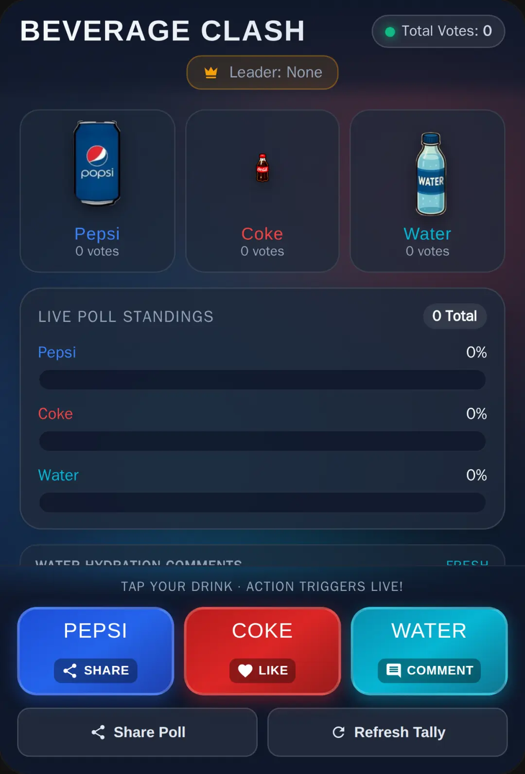 Beverage Clash: Water vs Coke vs Pepsi cover