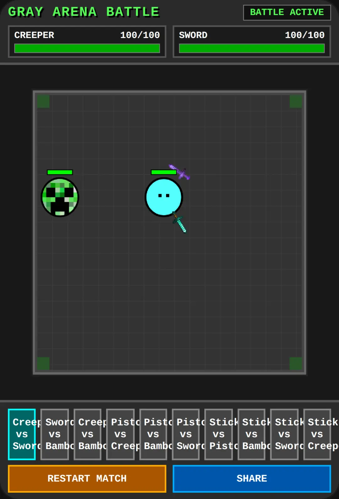 Pixel Arena Battle:test version: cover