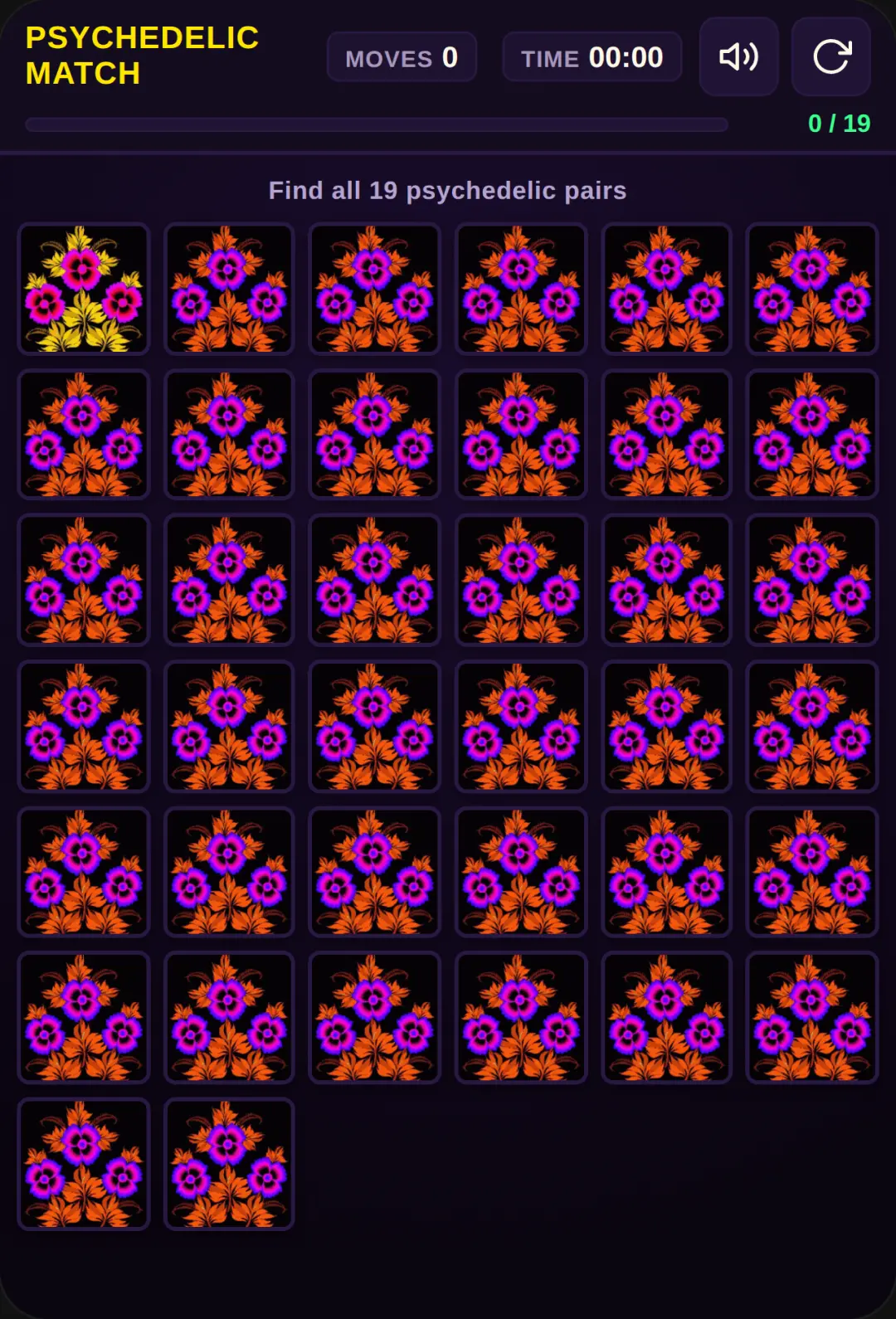 Psychedelic Memory Match cover