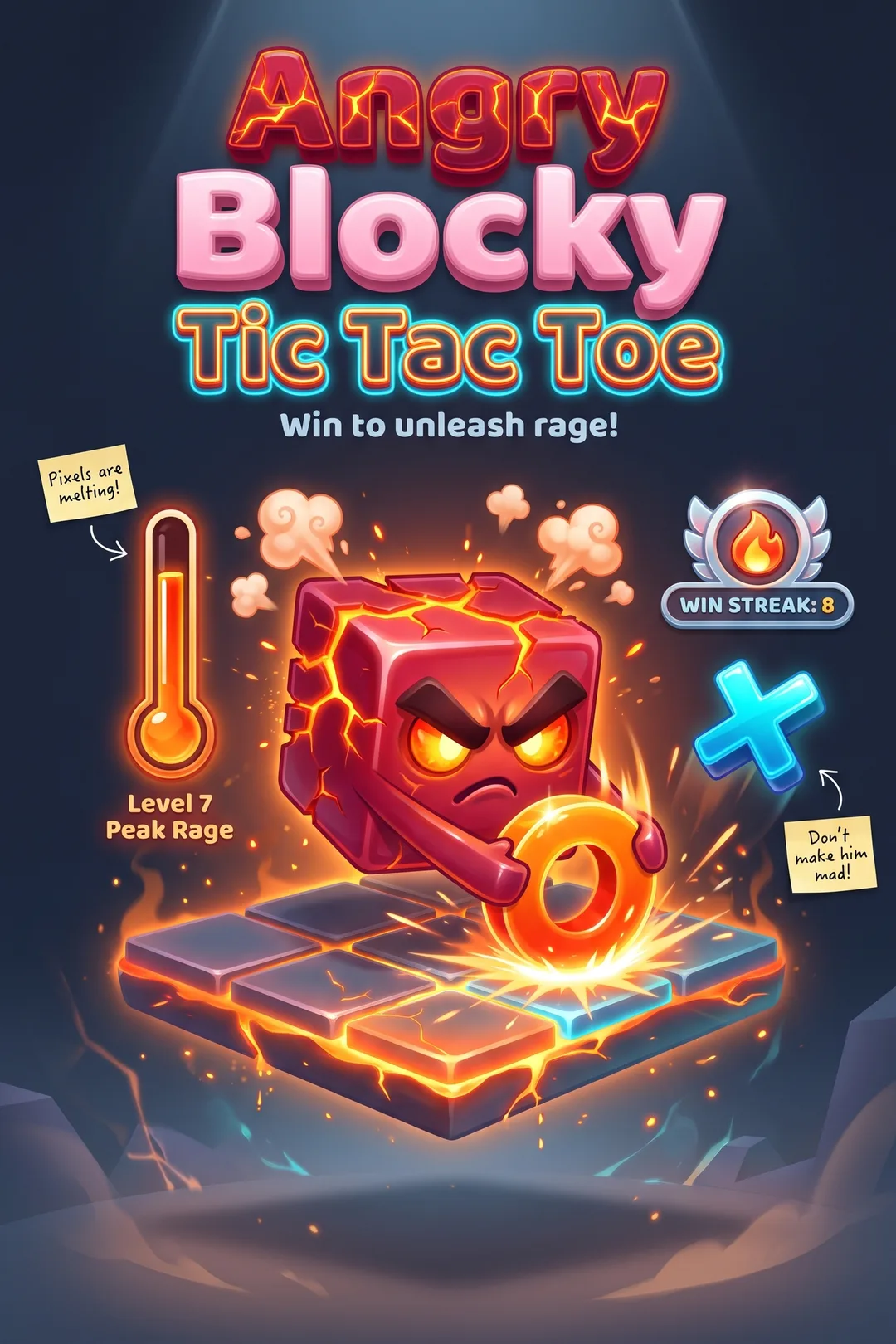 Angry Blocky Tic Tac Toe #