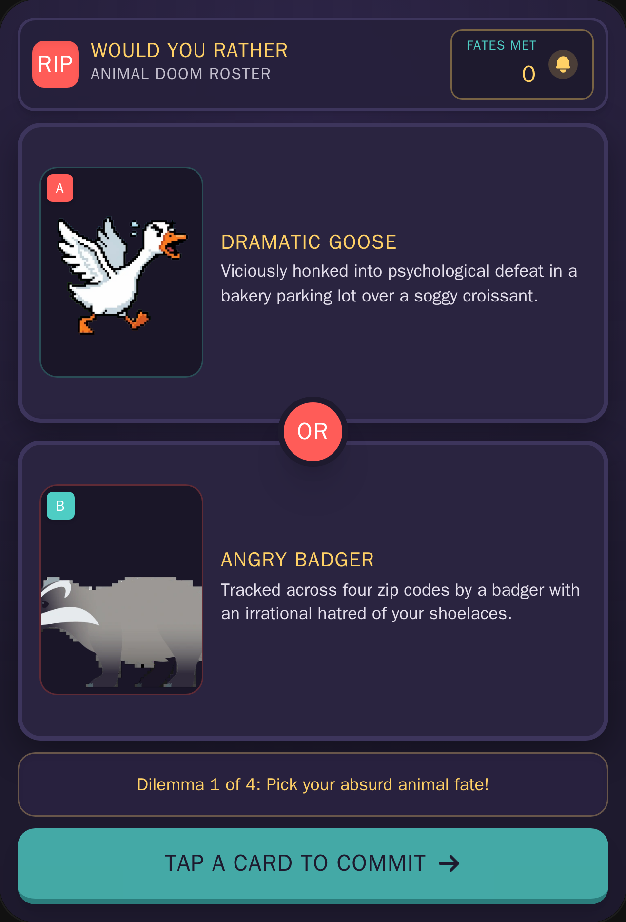 Would You Rather: Animal Doom Edition cover