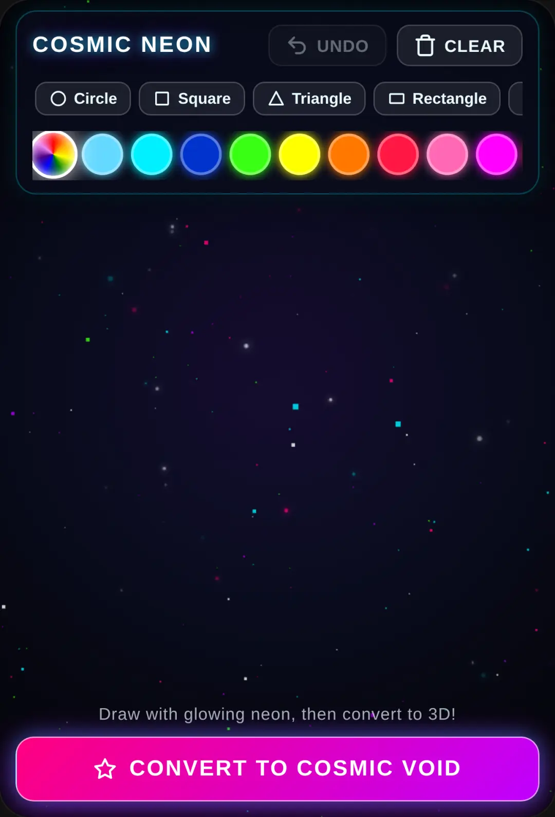 Cosmic Neon 3D Void cover