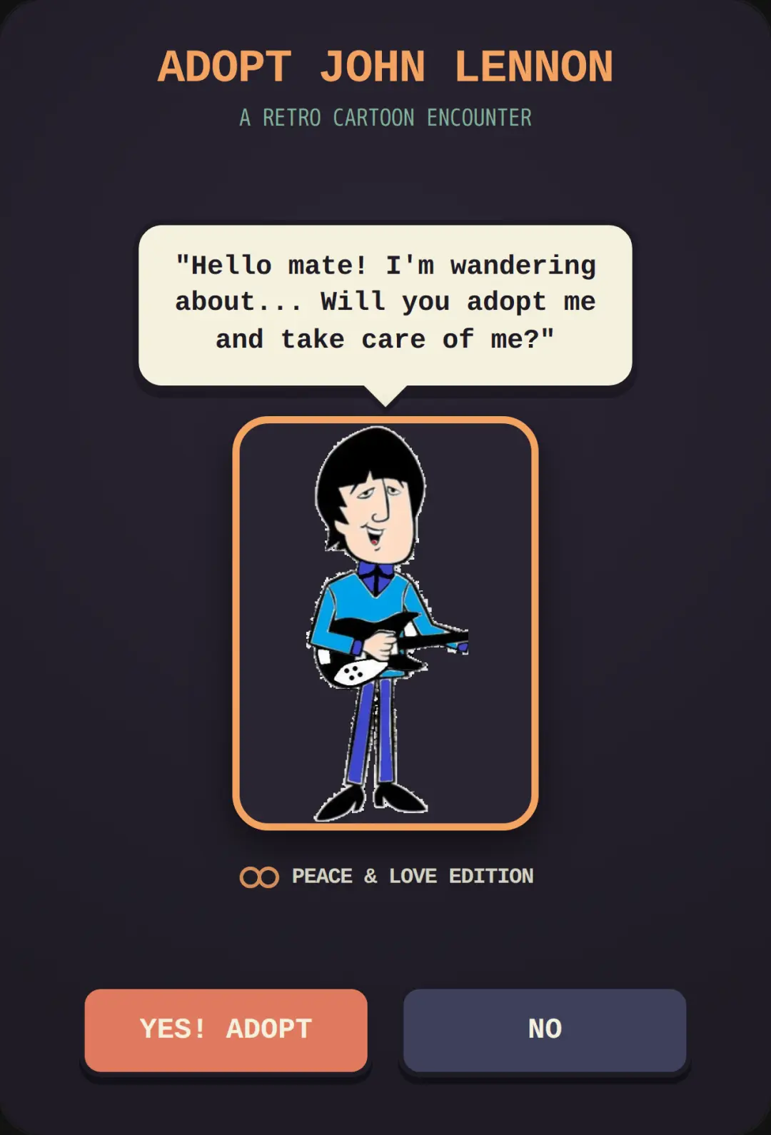 Adopt John Lennon cover