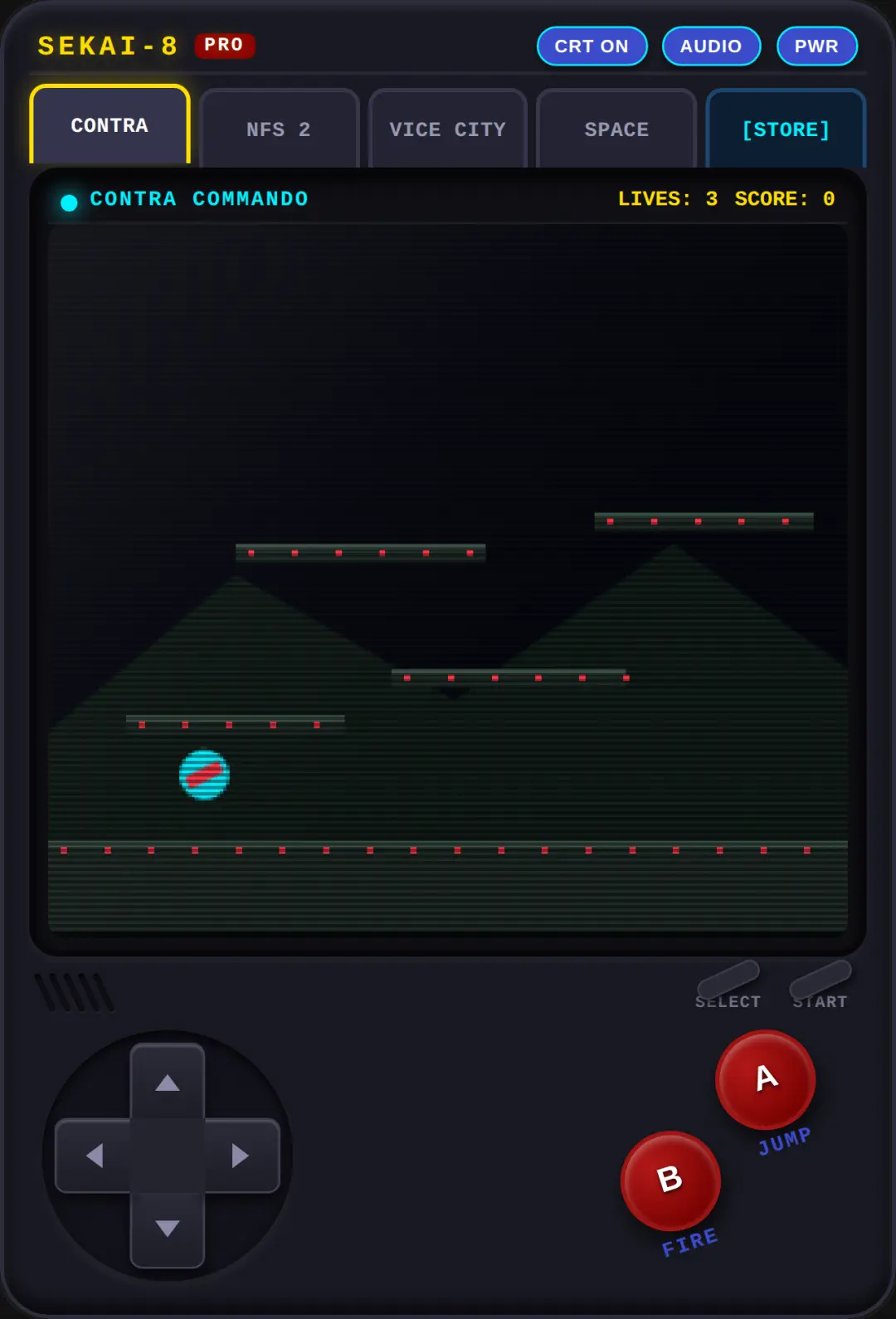 Sekai Retro Handheld - Contra, NFS 2 & GTA Vice City cover