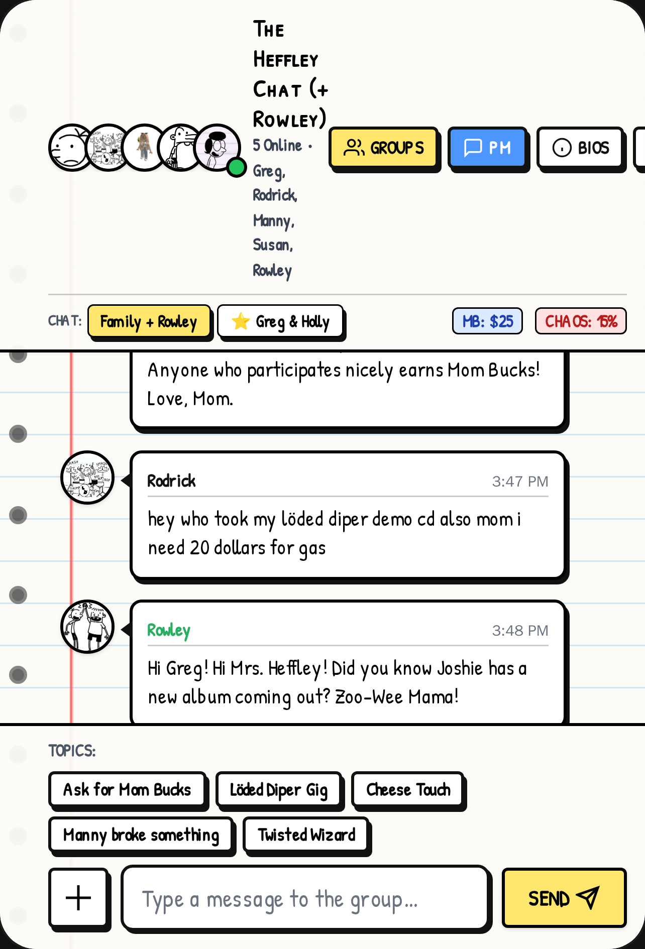 Wimpy Kid Group Chat - Diary of a Wimpy Kid cover