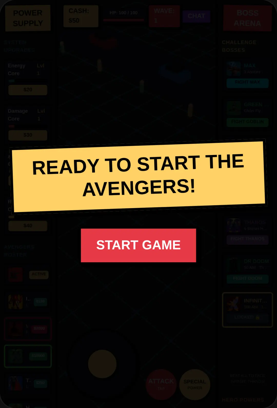 Avengers: Hero Training Arena and Boss Battles cover