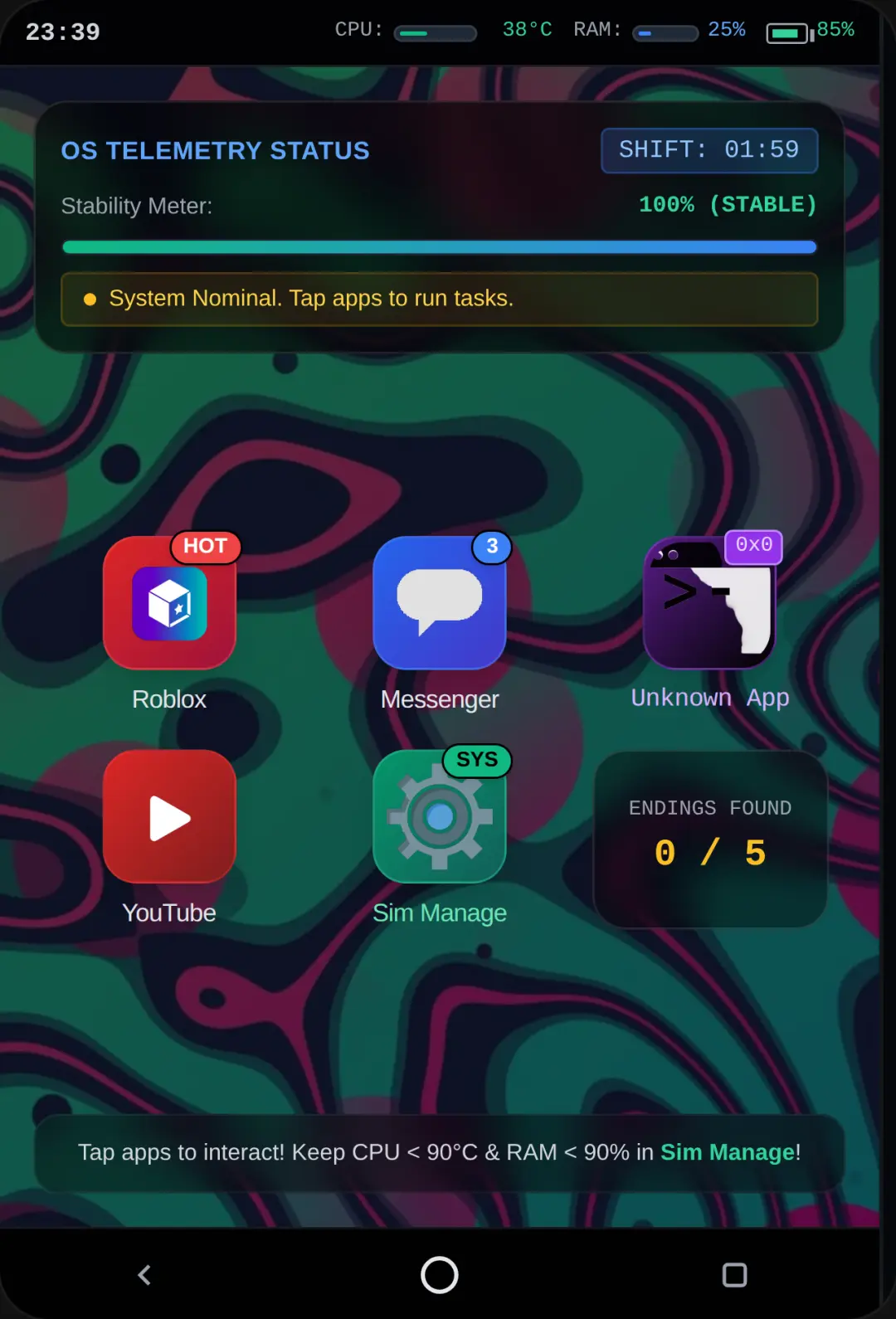 Phone OS Simulator - Critical System Alert cover