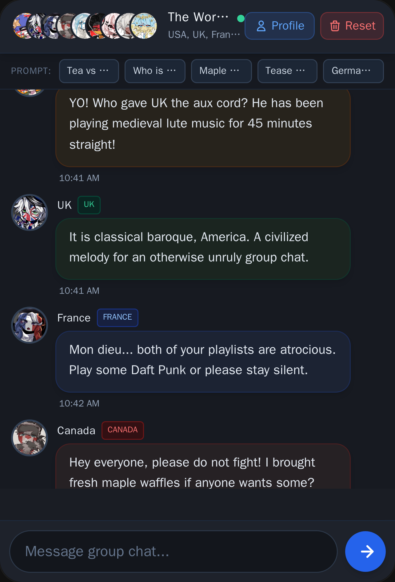 Countryhumans Group Chat cover