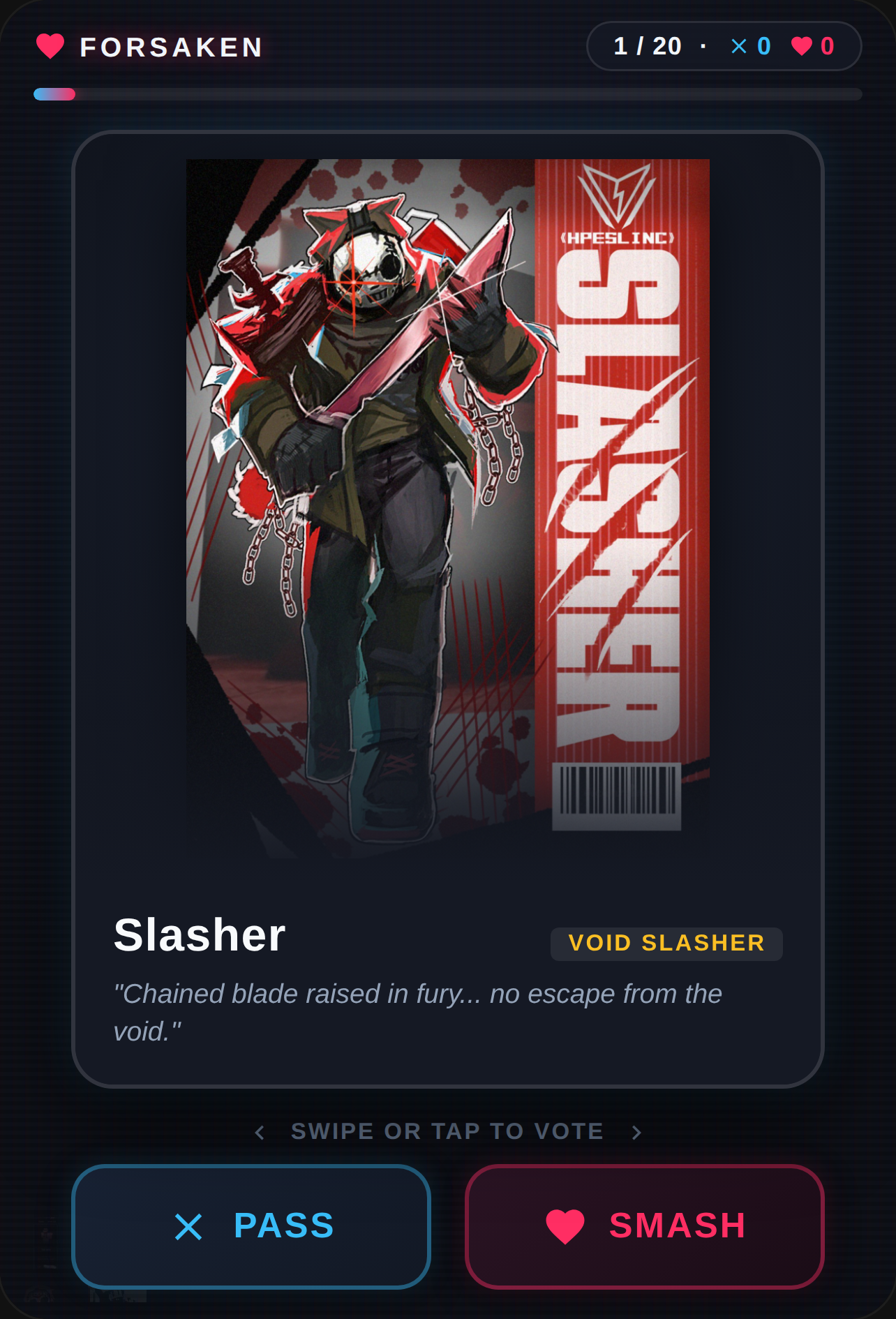 Forsaken Smash or Pass(credits to clarisey for the idea) cover