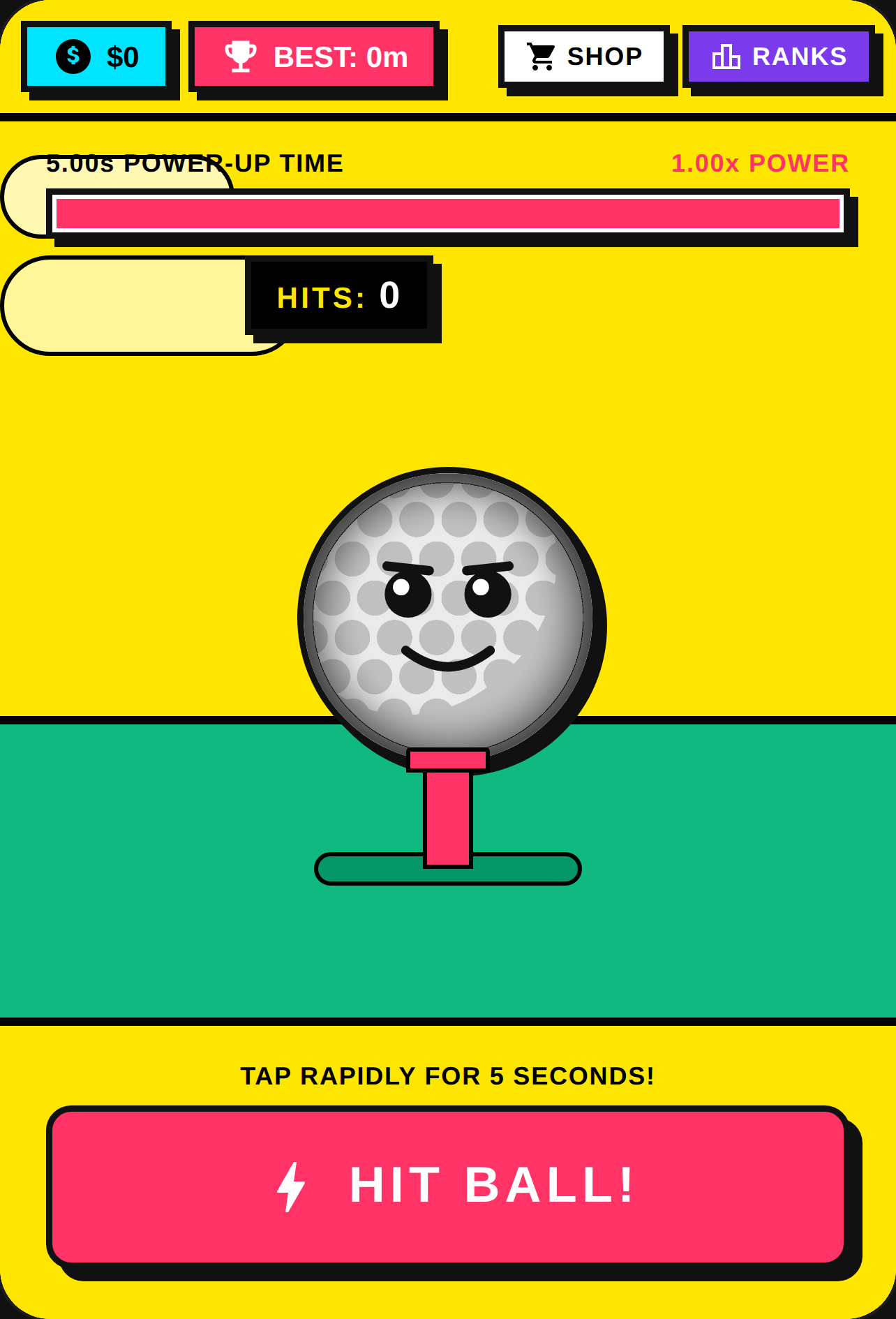 Screaming Golf Ball simulator cover