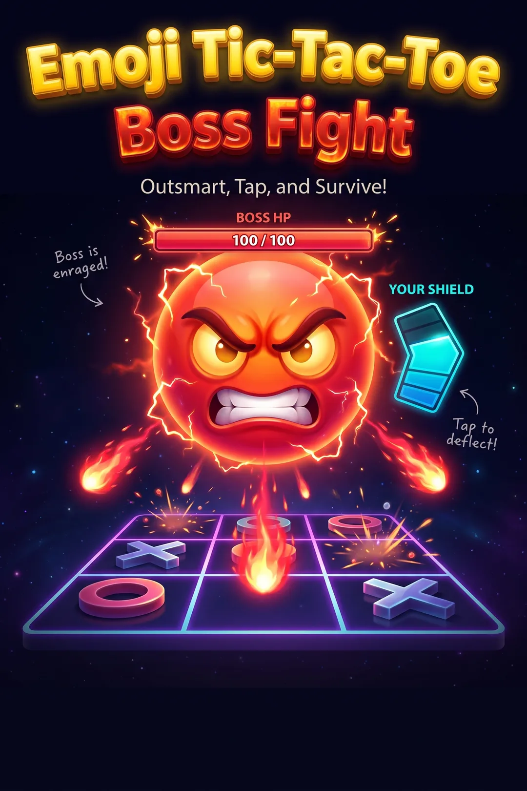 Emoji Tic-Tac-Toe: Boss Fight