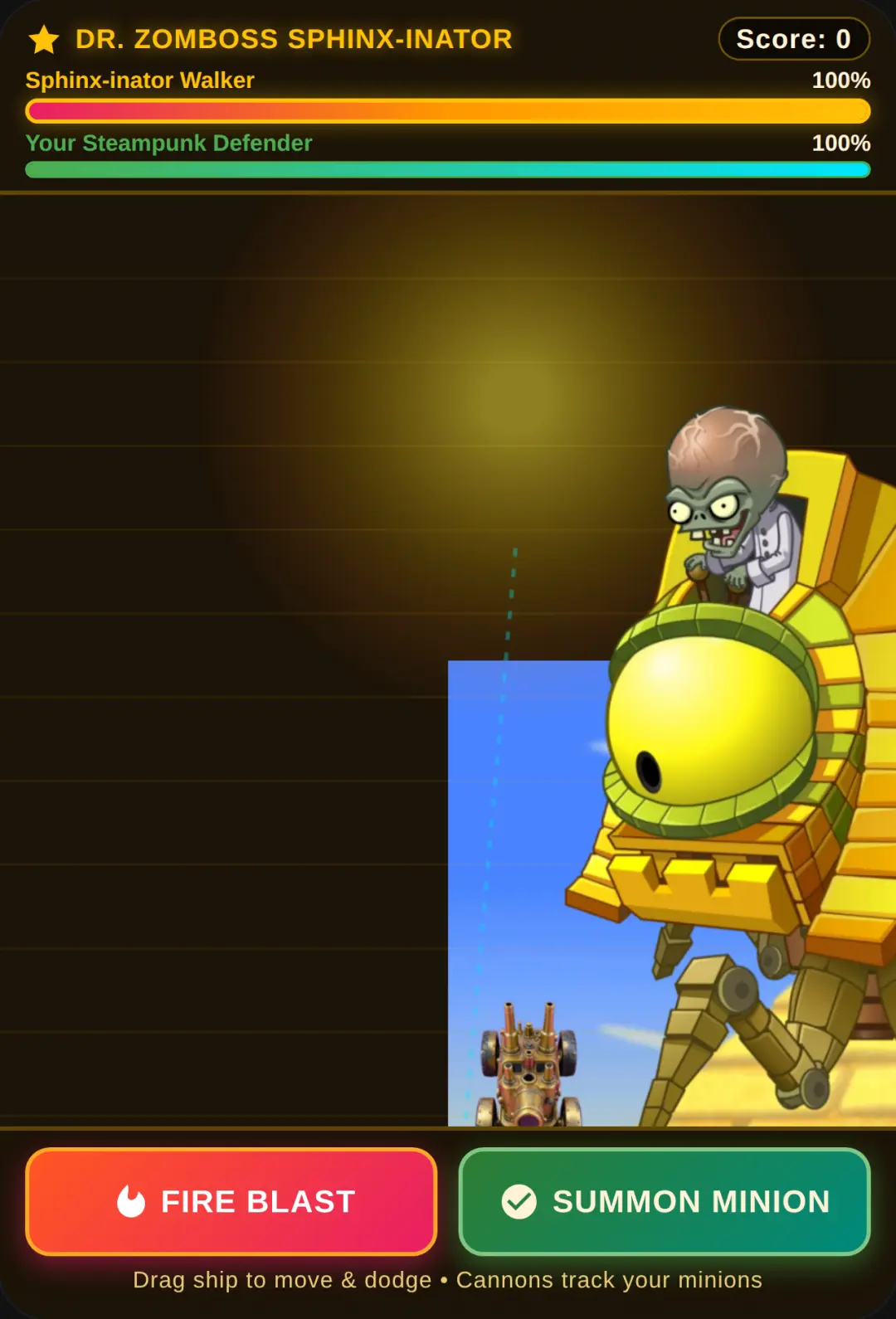 Zomboss Sphinx-inator: Firelight Strike pvz ancient cover
