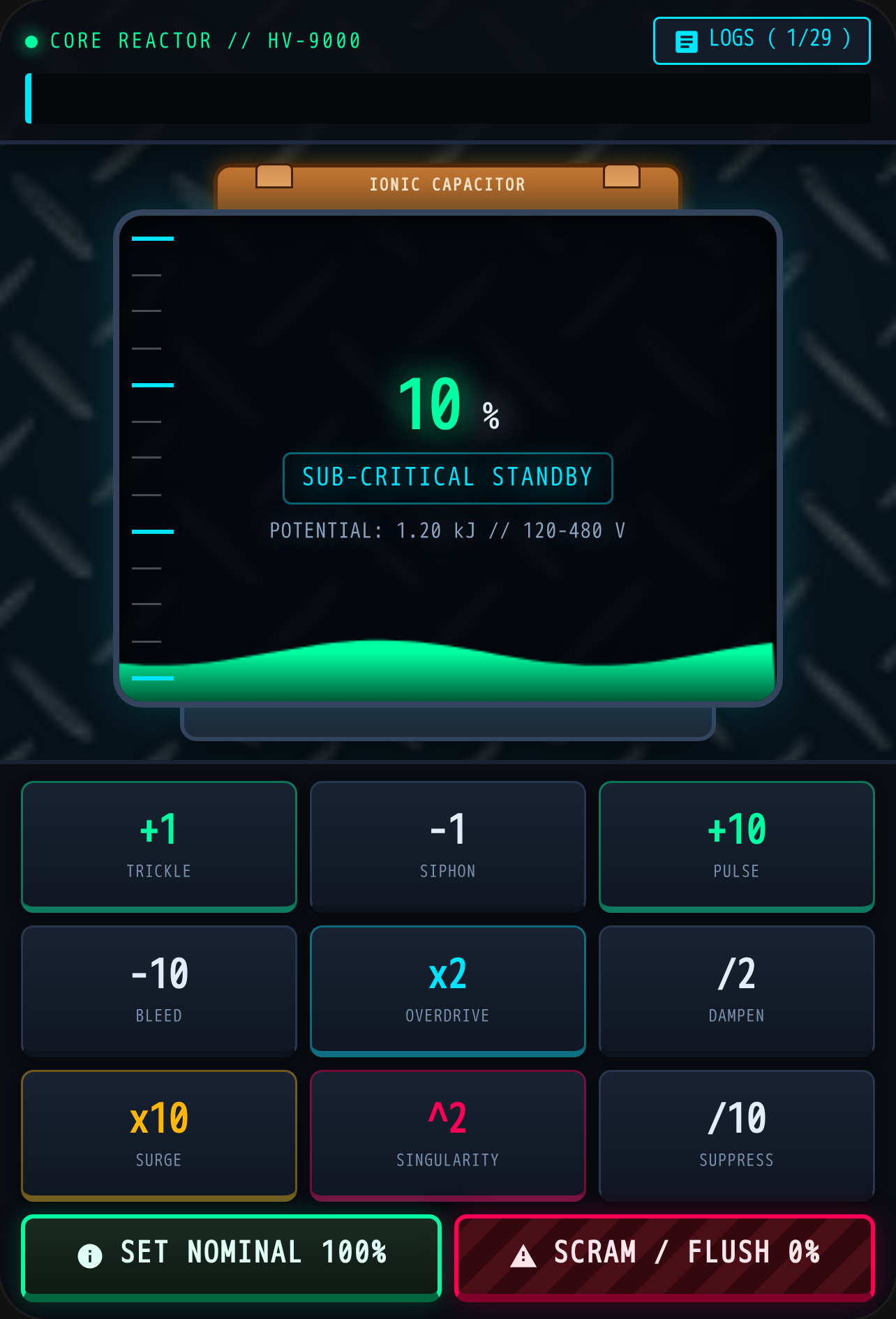 Overclock Reactor: Infinite Battery cover