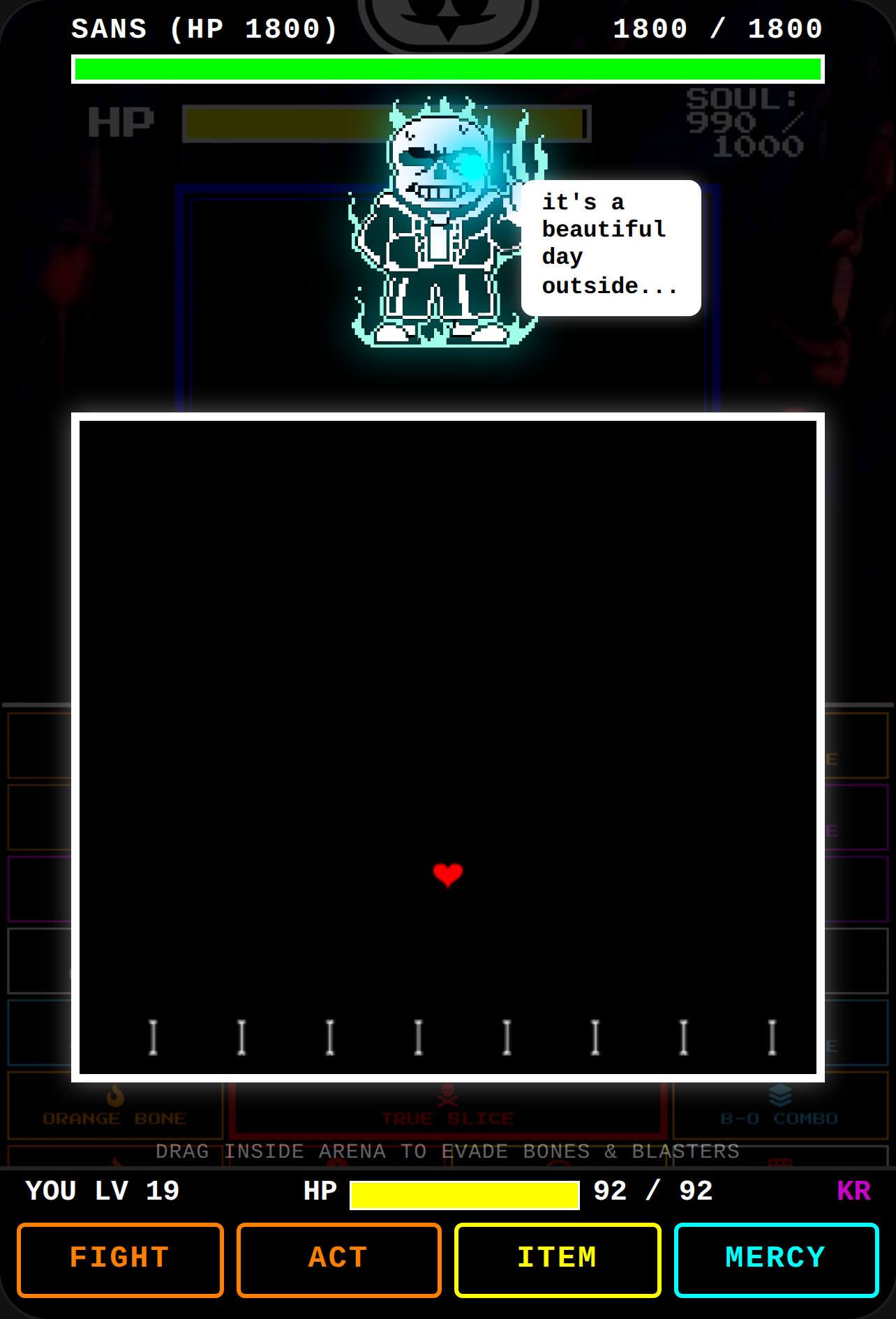 Sans Boss Fight - 1800 HP cover