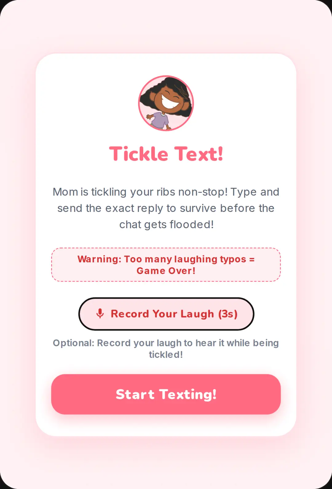 Mom's Tickle Text Simulator cover