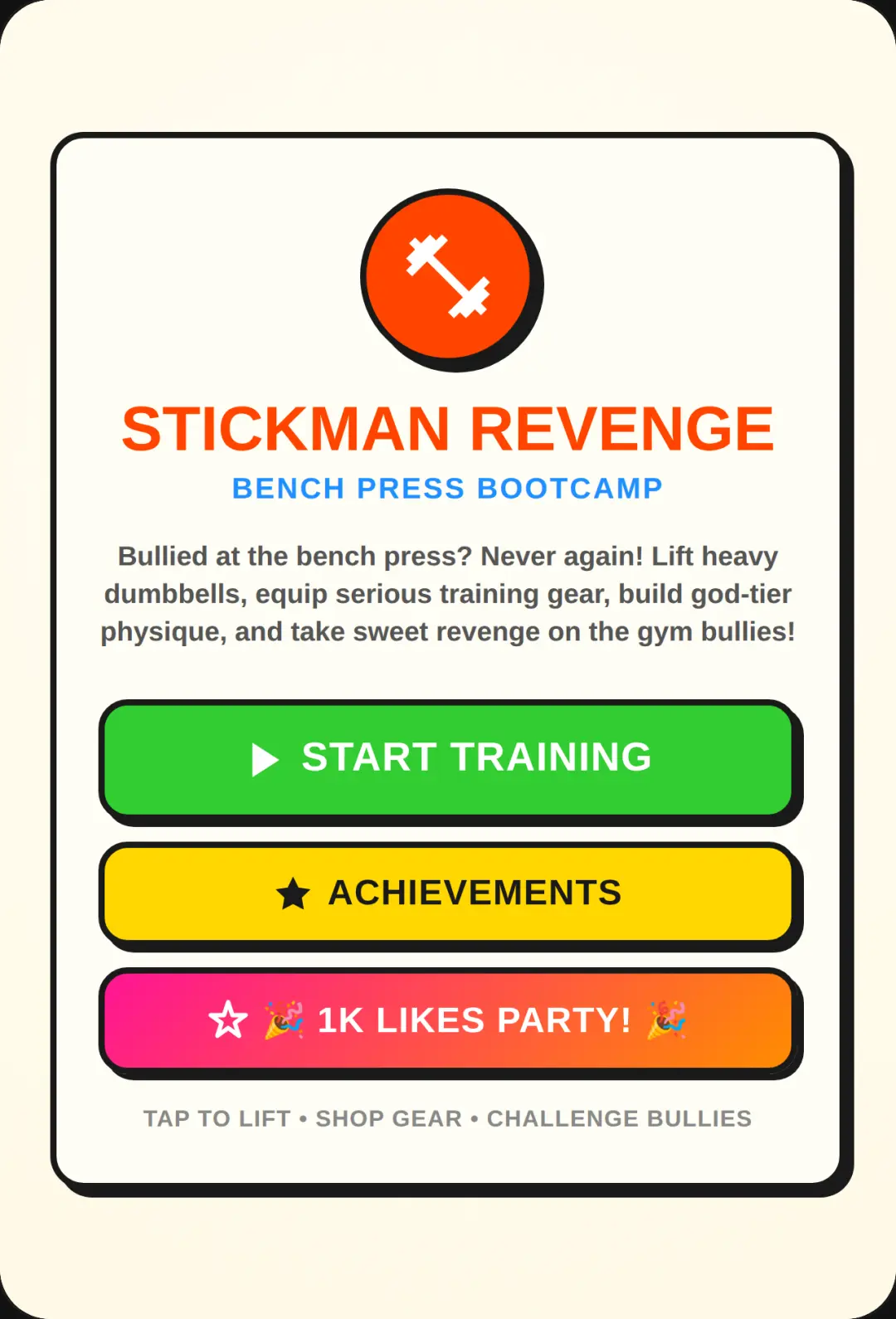 Stickman Revenge: Bench Press Bootcamp cover