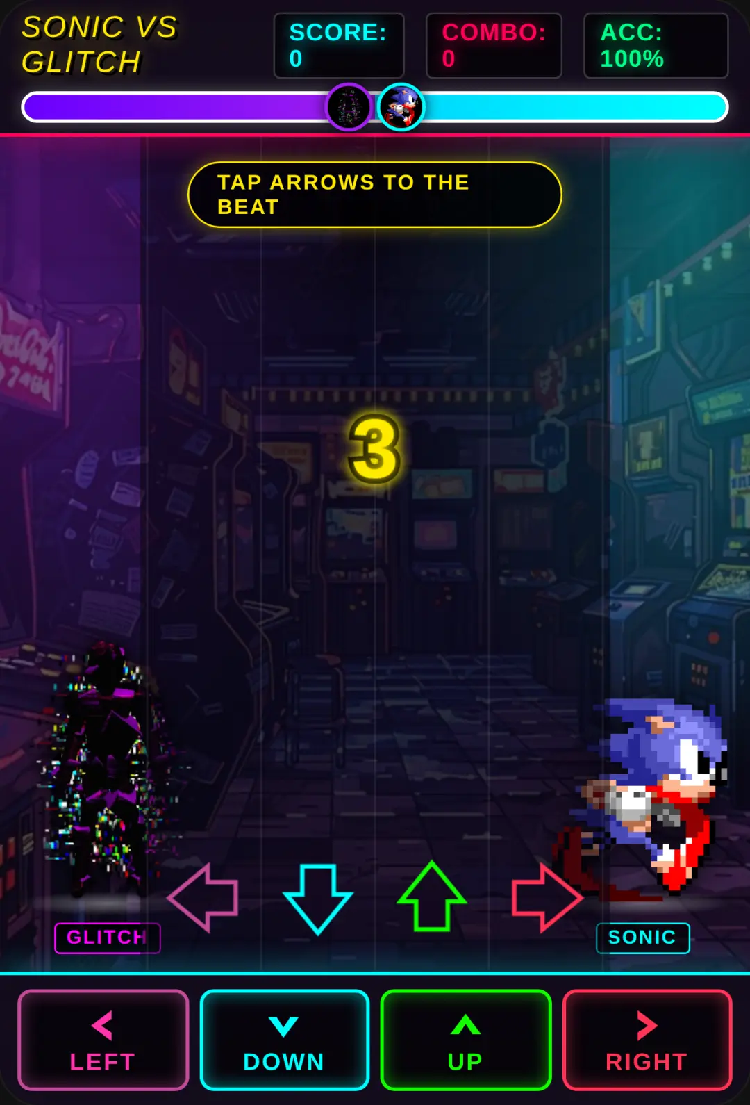 Sonic vs Glitch - FNF Rhythm Battle cover
