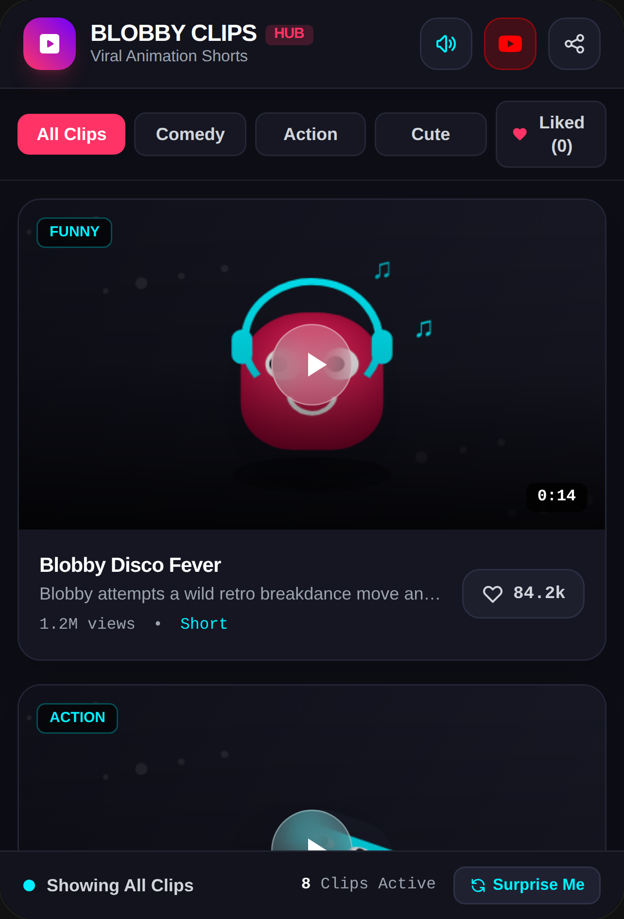 Blobby Clips · Animation Video Gallery cover