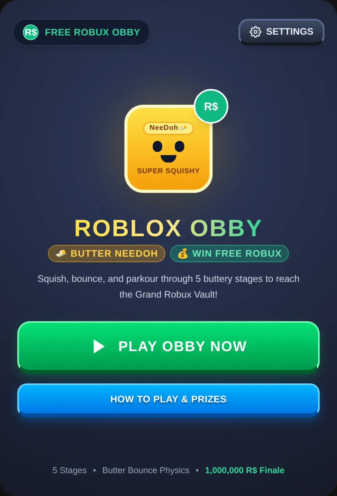 Roblox Squishy Obby - Butter NeeDoh Edition cover