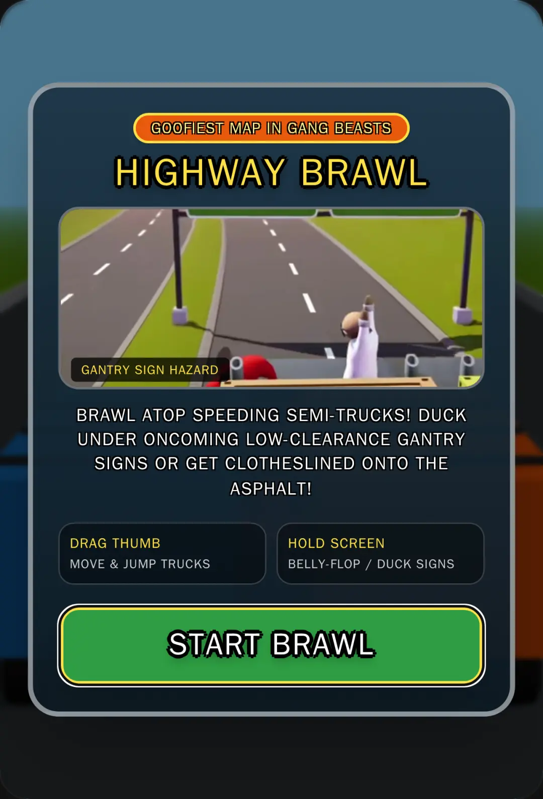 Goofiest Map in Gang Beasts: Highway Brawl cover