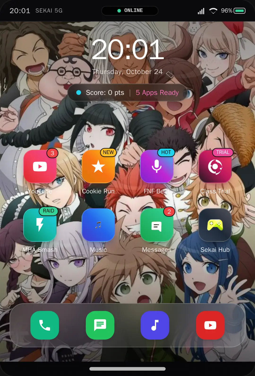 Danganronpa Smartphone OS cover