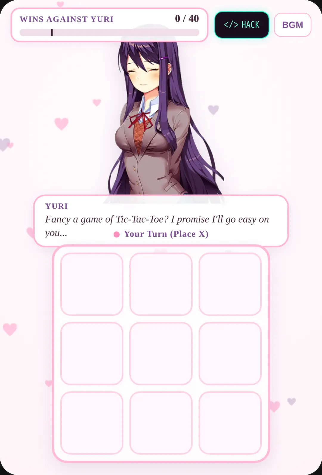Yuri's Tic-Tac-Toe: Corrupted Code