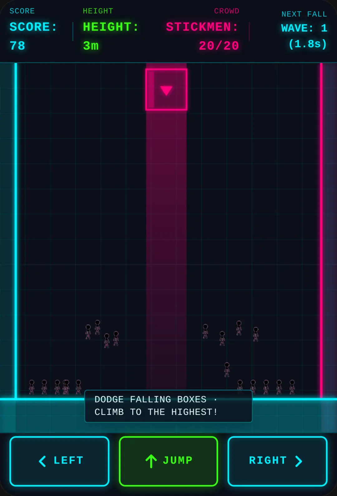 Box Fall - Neon Arcade Survival cover