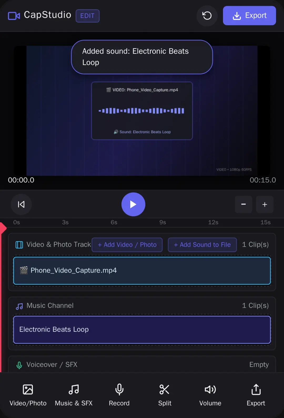 CapStudio - Mobile Video & Audio Editor what can i do fo this aap cover