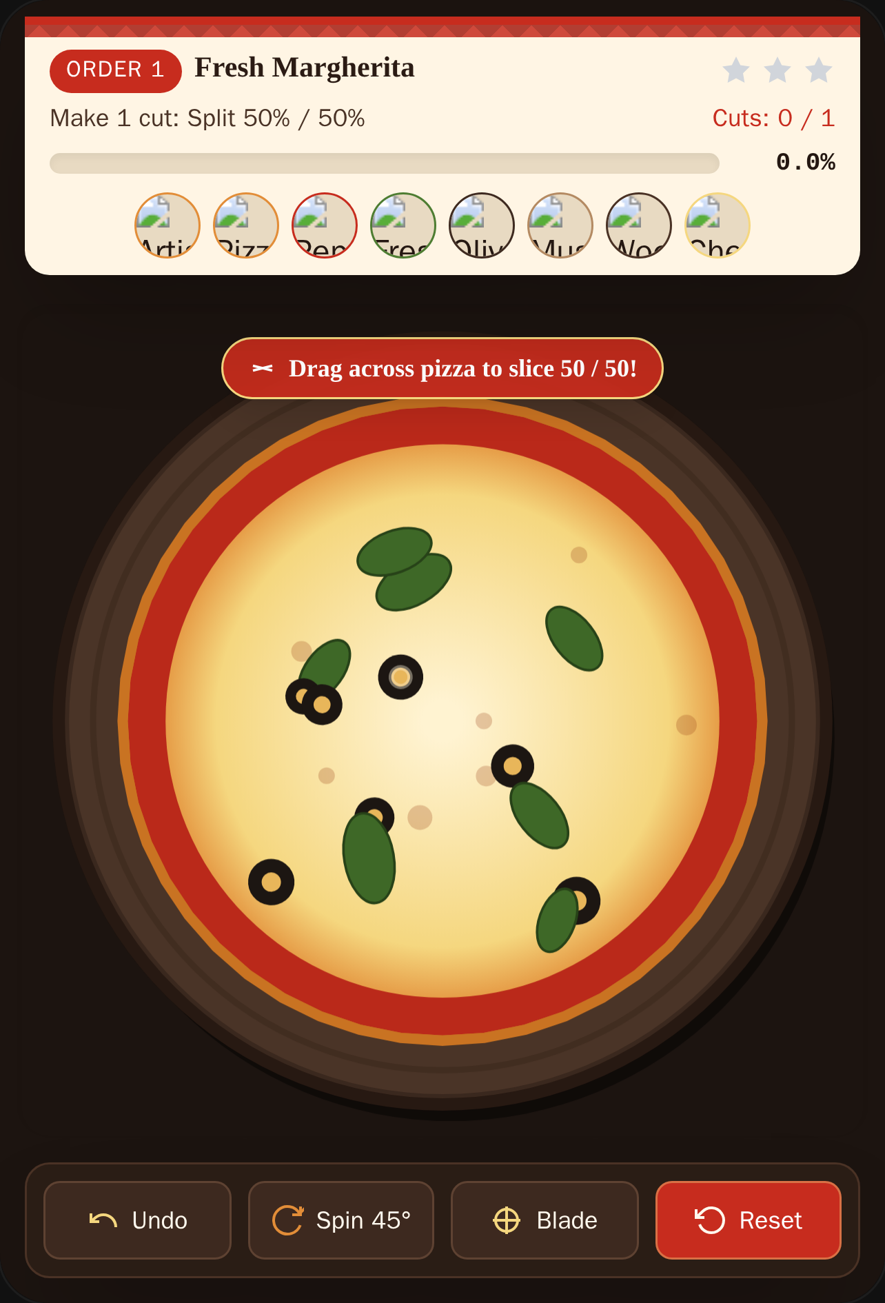 Cut Pizza 100% cover