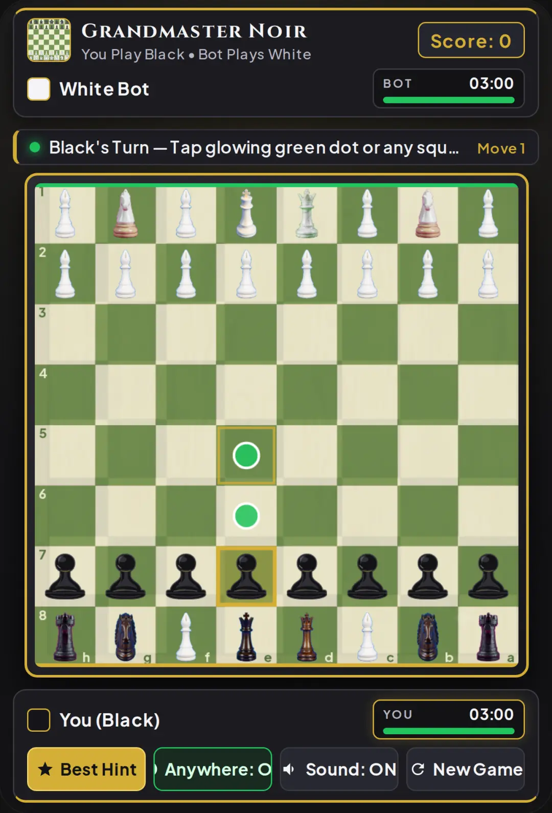 Nocturne Grandmaster — Black Pieces Chess cover