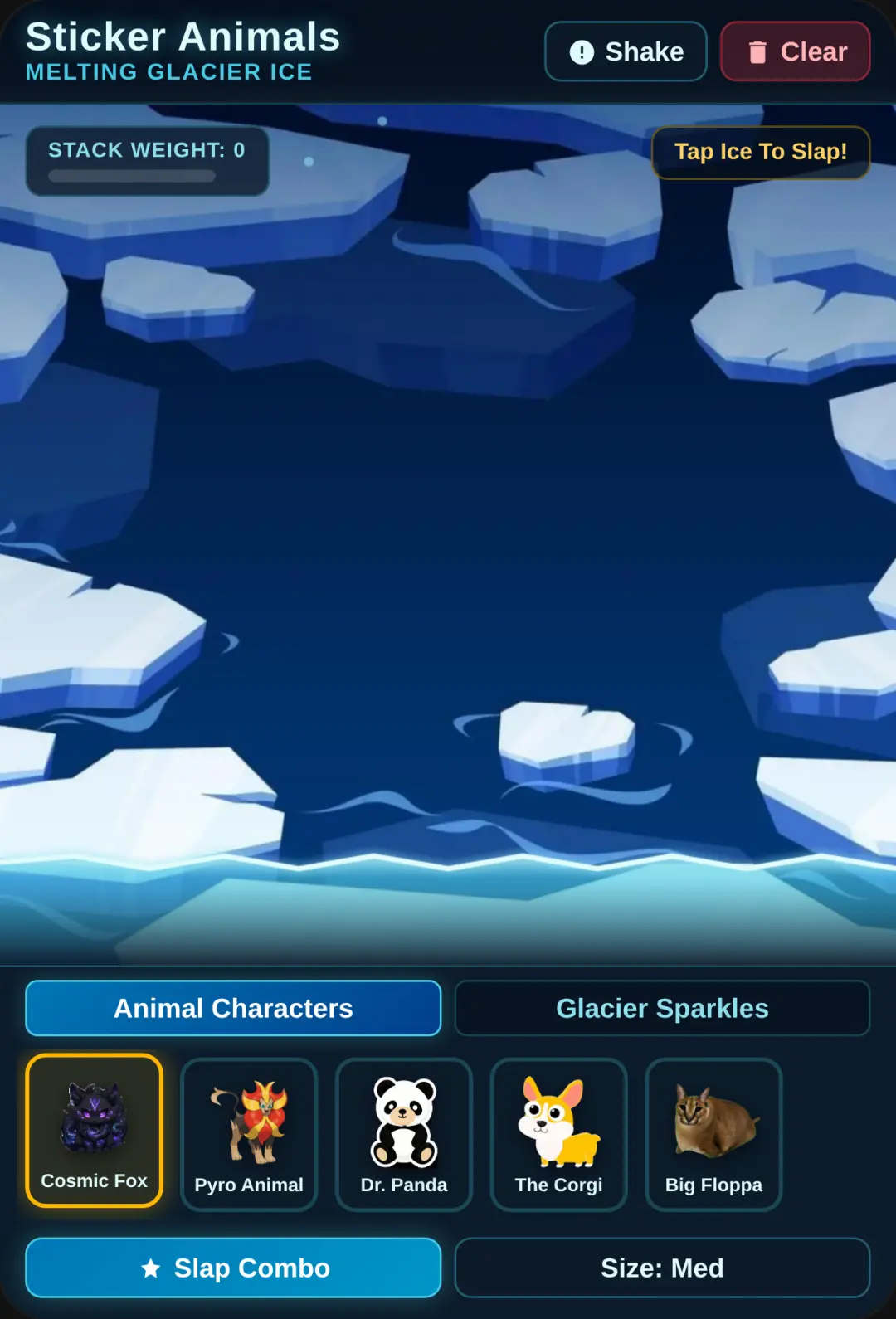 Sticker Animals - Melting Glacier Ice cover