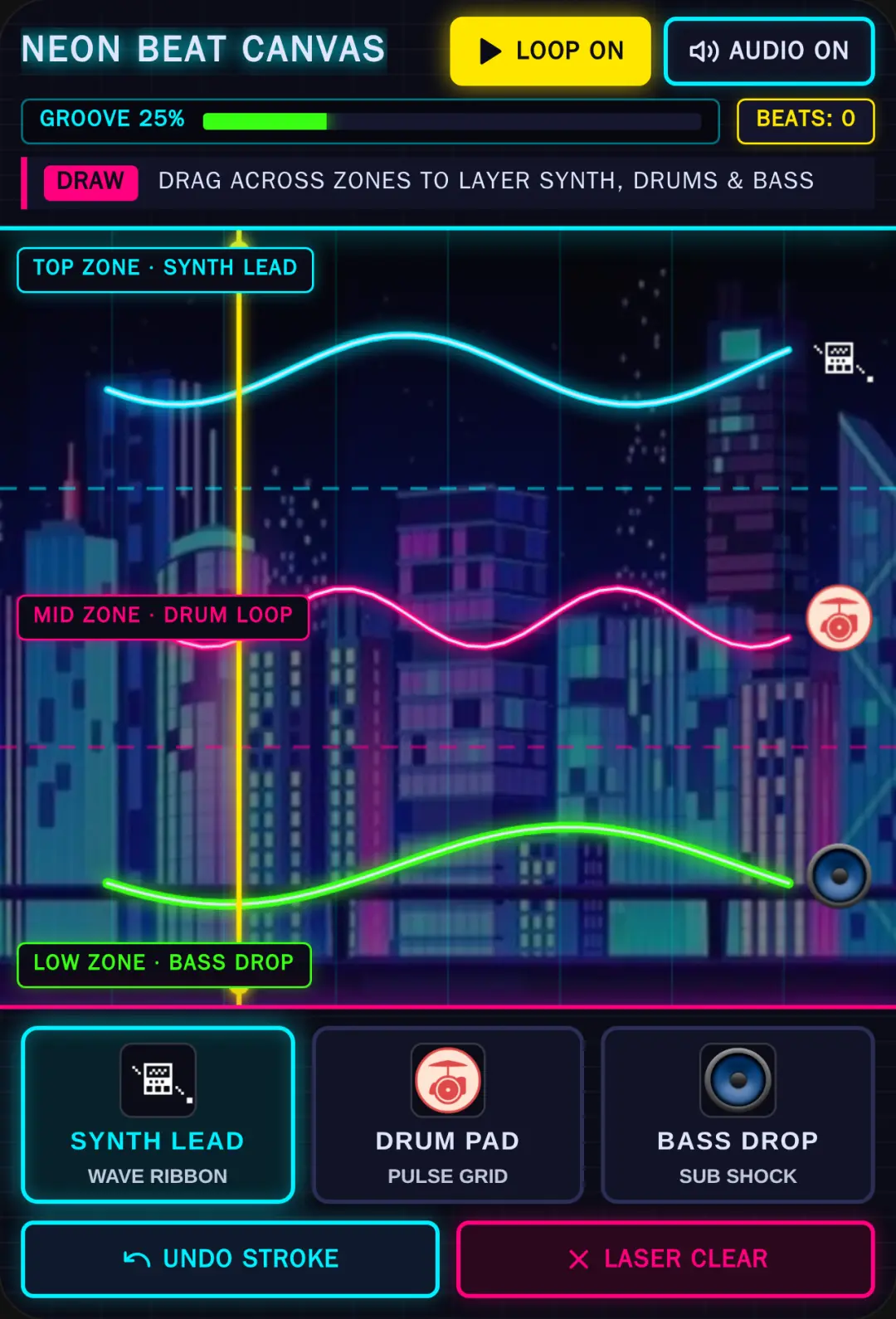 Neon Beat Canvas cover