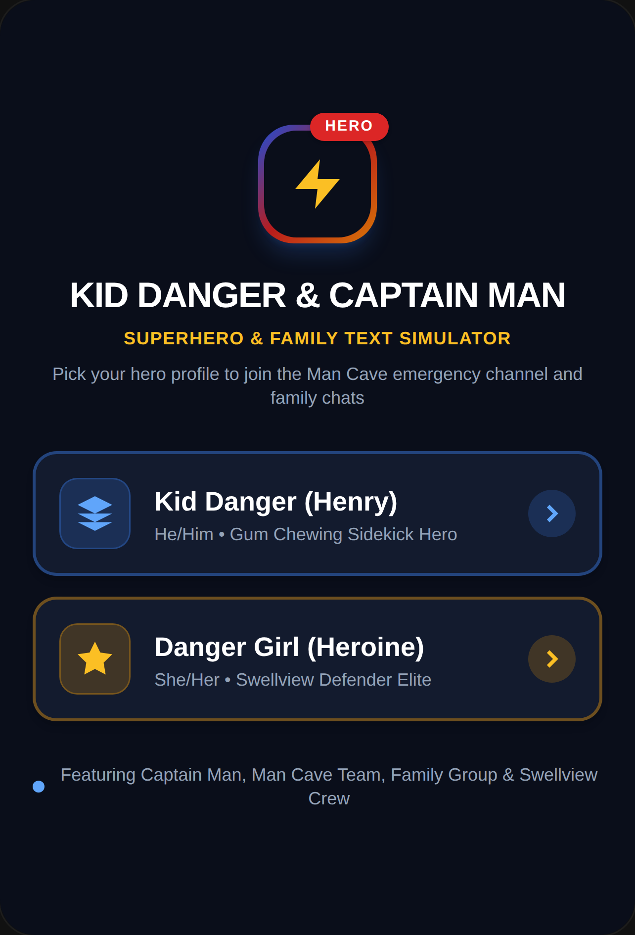 Text Simulator - Kid Danger & Captain Man cover